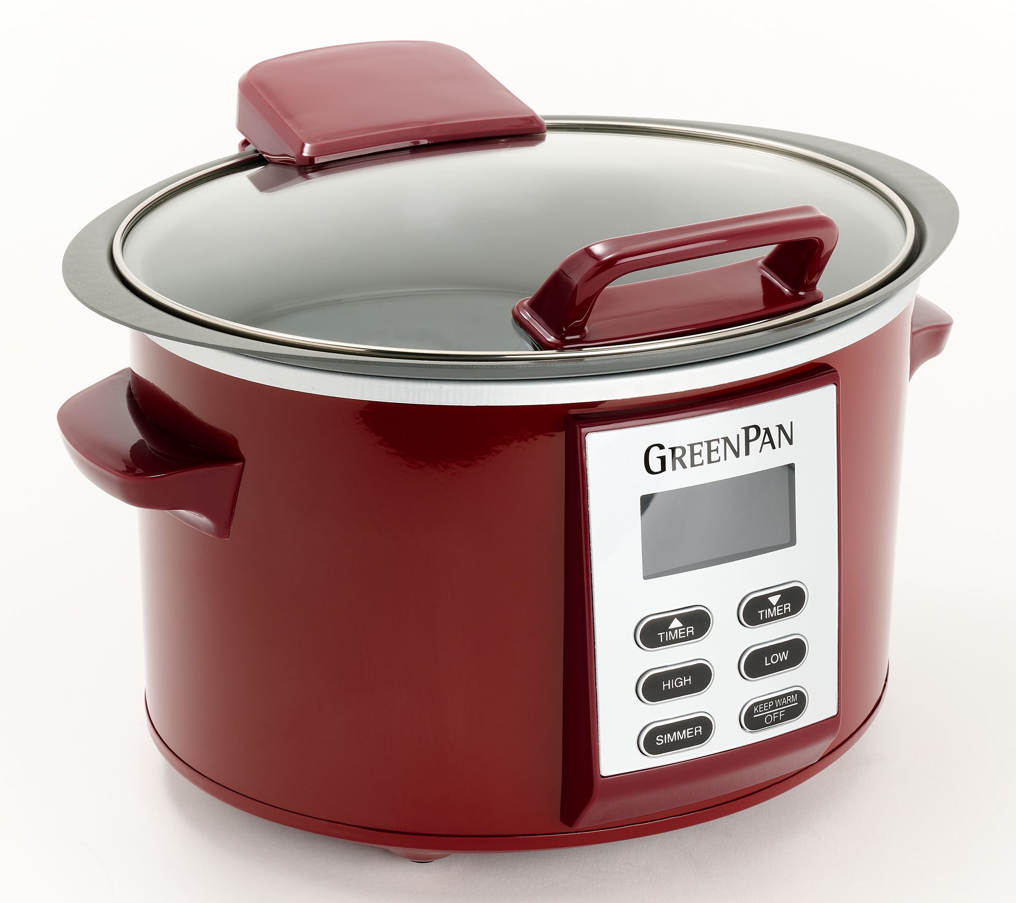 GreenPan 5Qt. Ceramic Non Stick Hinge Lid Slow Cooker