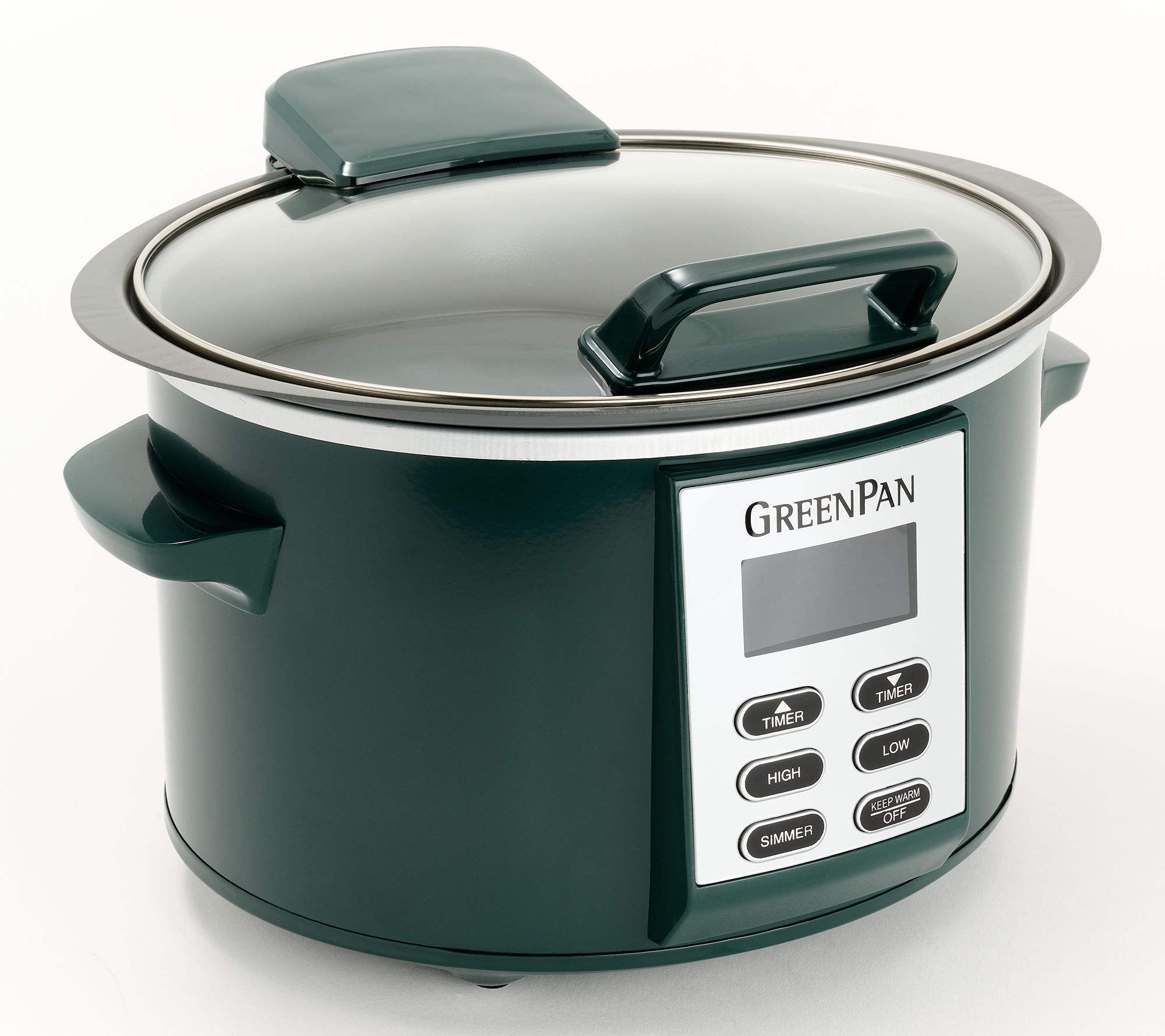 GreenPan 5Qt Ceramic Non Stick Hinged Lid Slow Cooker
