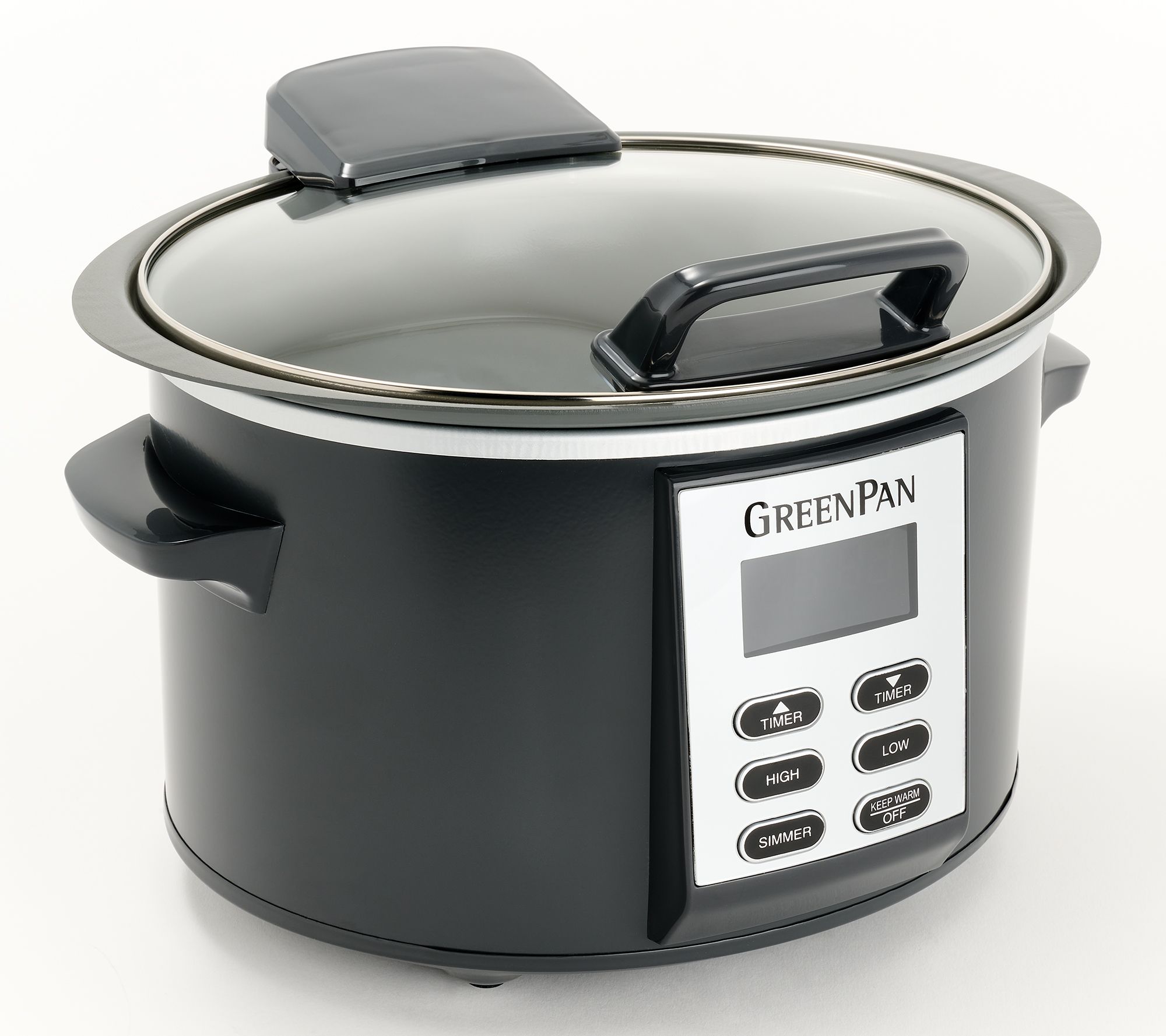 GreenPan 5Qt Ceramic Non Stick Hinged Lid Slow Cooker