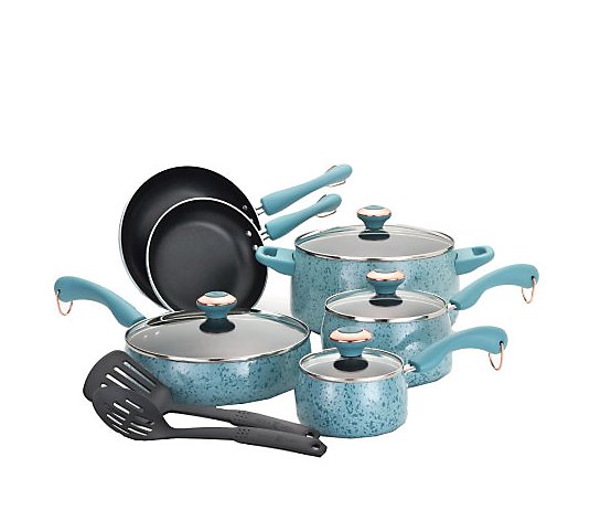 Paula Deen 12-pc Porcelain Cookware Set - Robins Blue 