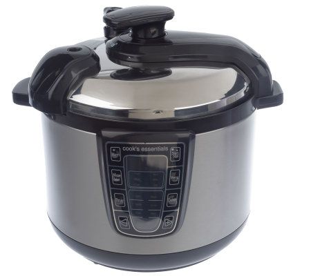 CooksEssentials 8 quart Digital Stainless Steel Pressure Cooker with David  Venable 