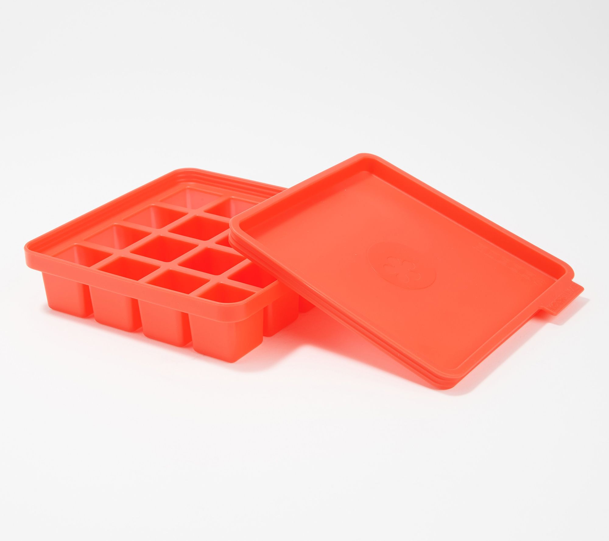 "As Is" KOCHBLUME Set of (2) 16Cube Silicone Ice Trays with Lids