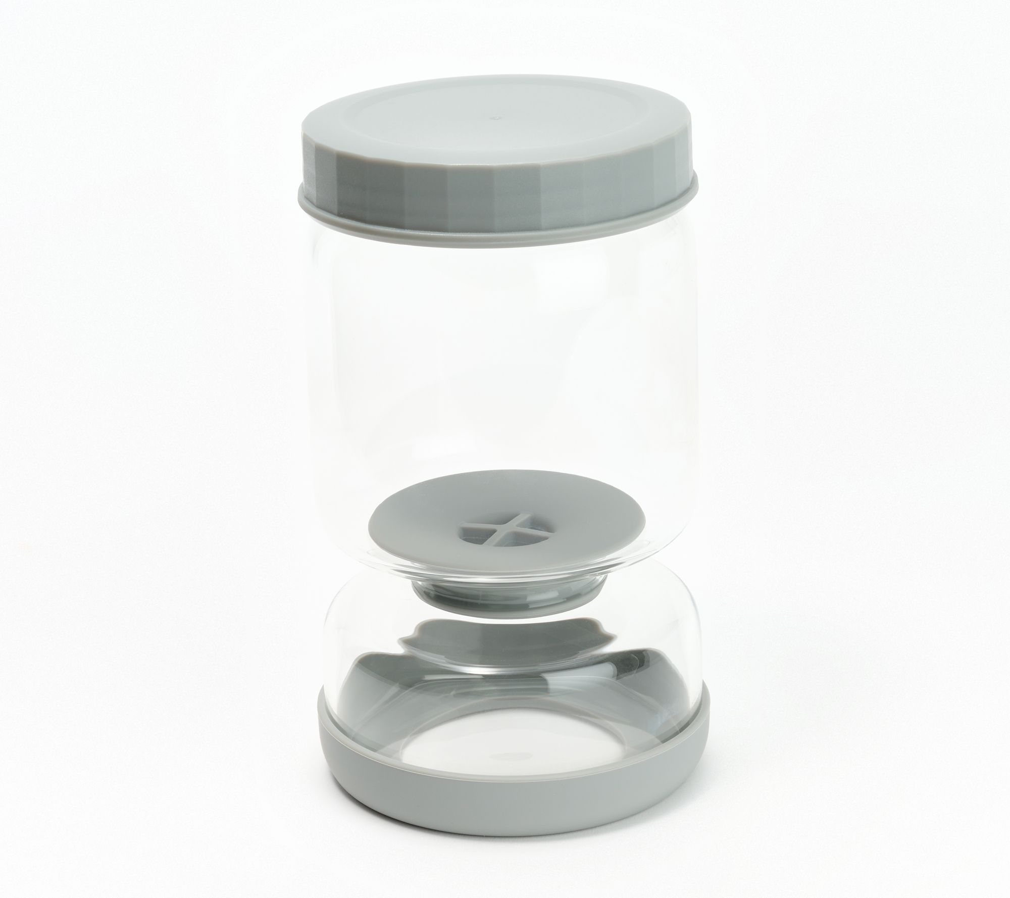 "As Is" Genicook Hourglass Pickle & Olive Jar With Fork