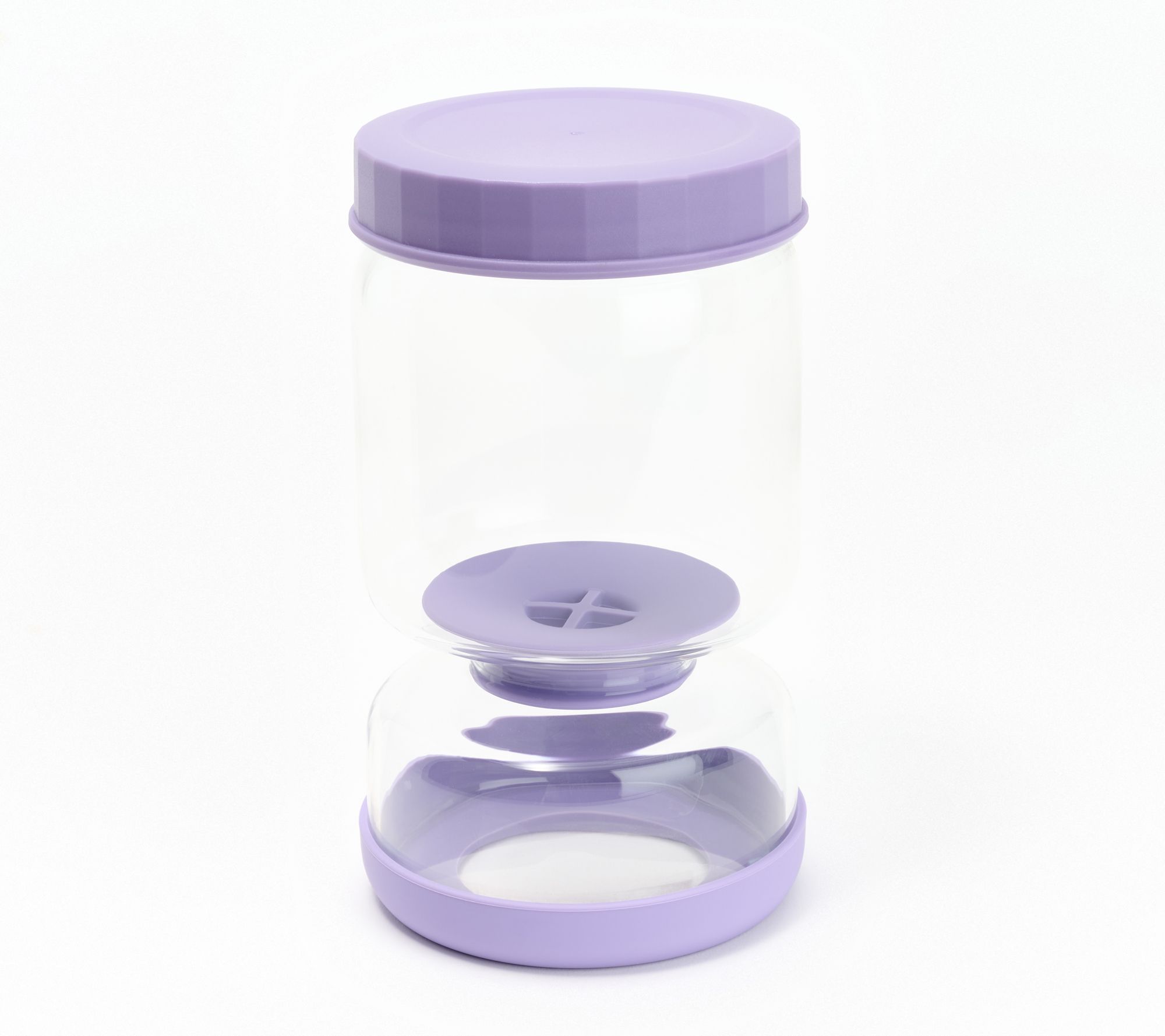 "As Is" Genicook Hourglass Pickle & Olive Jar With Fork