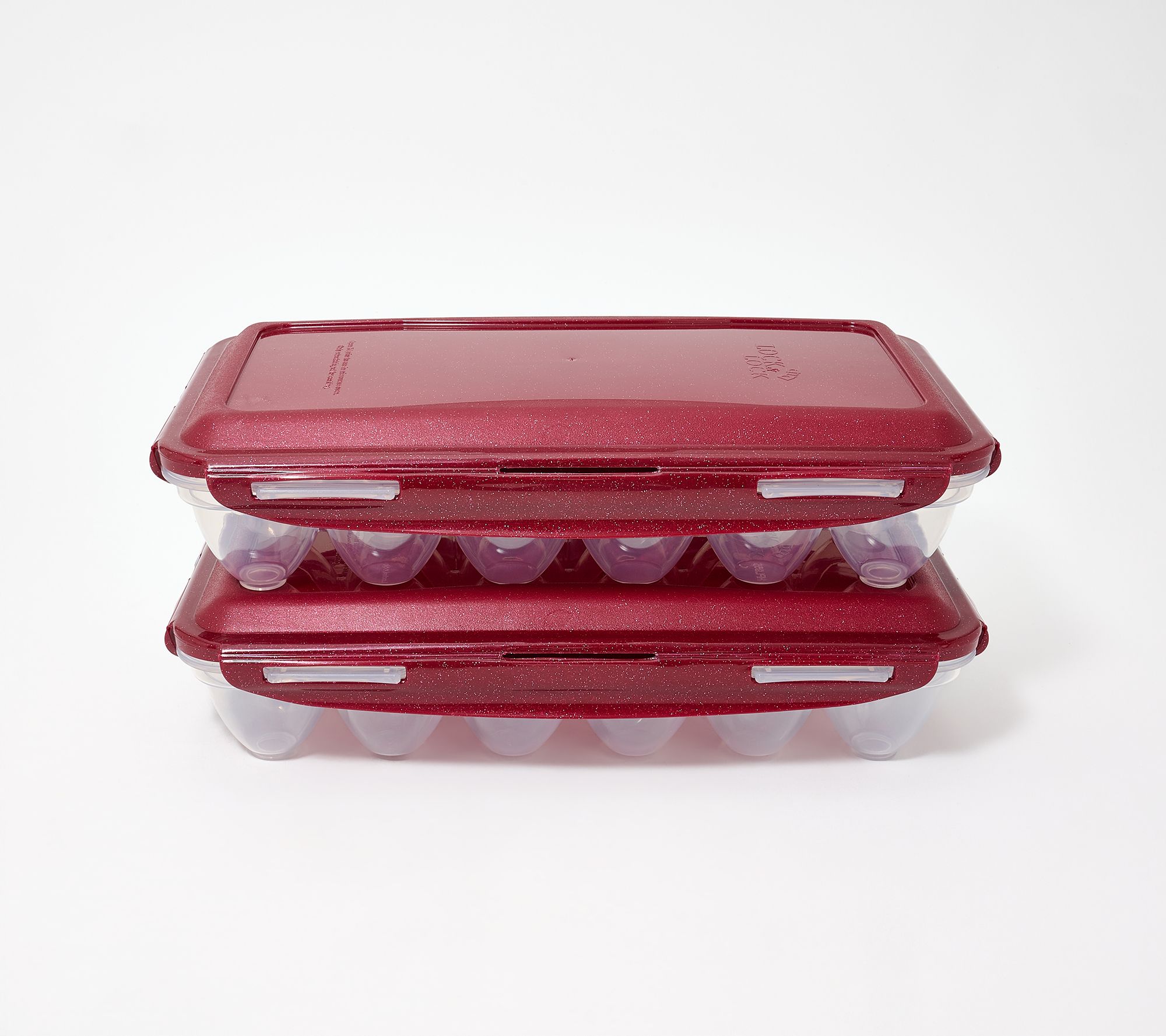 LocknLock Set of 2 18-Count Egg Keepers w/ Locking Lids