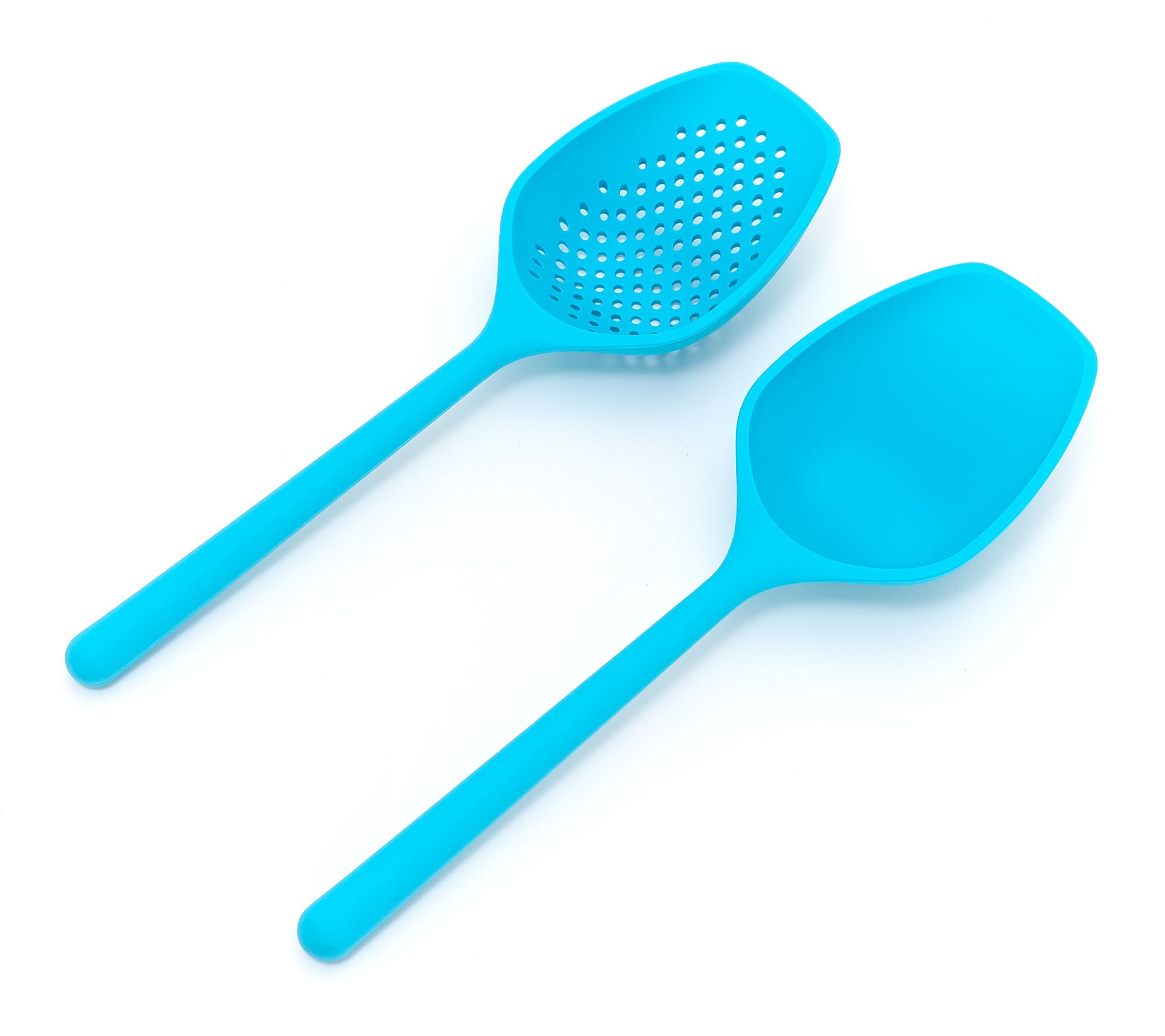 "As Is" Kochblume Set of (2) 12" Silicone Scoop & Strain Tools