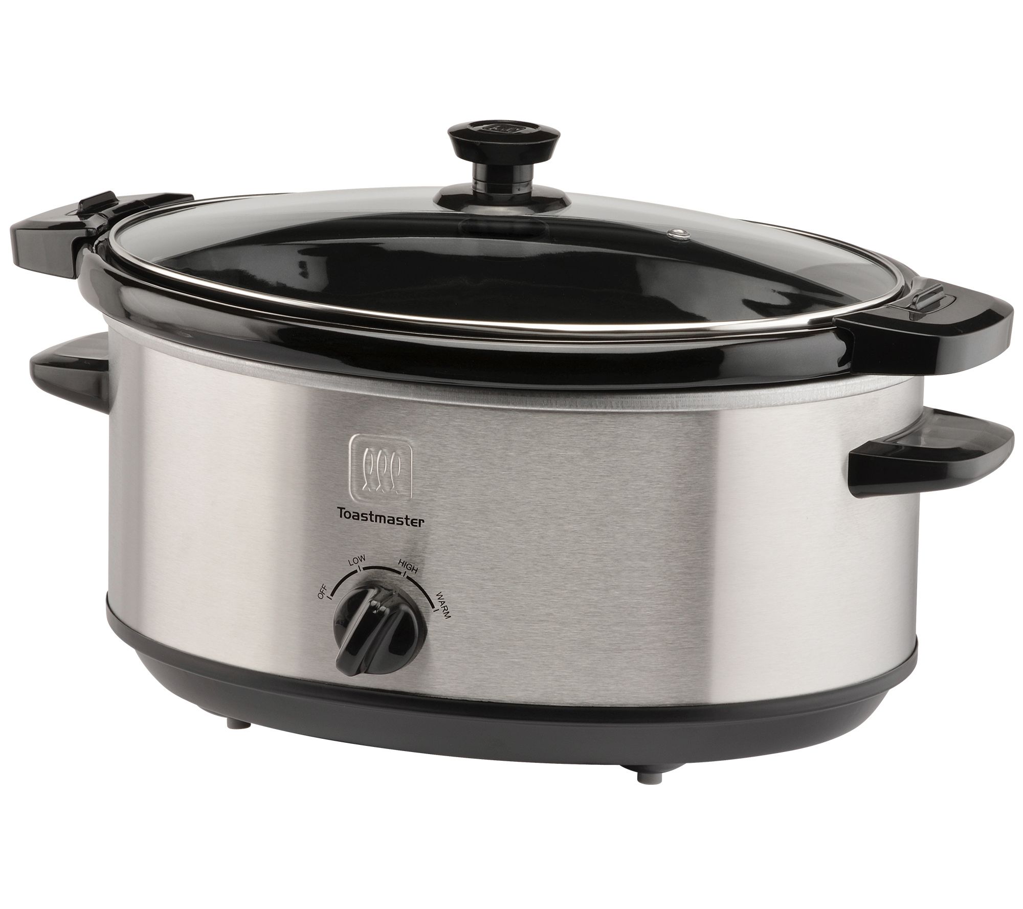 Courant 6-QT Locking Slow Cooker CrockPot, Stainless Steel