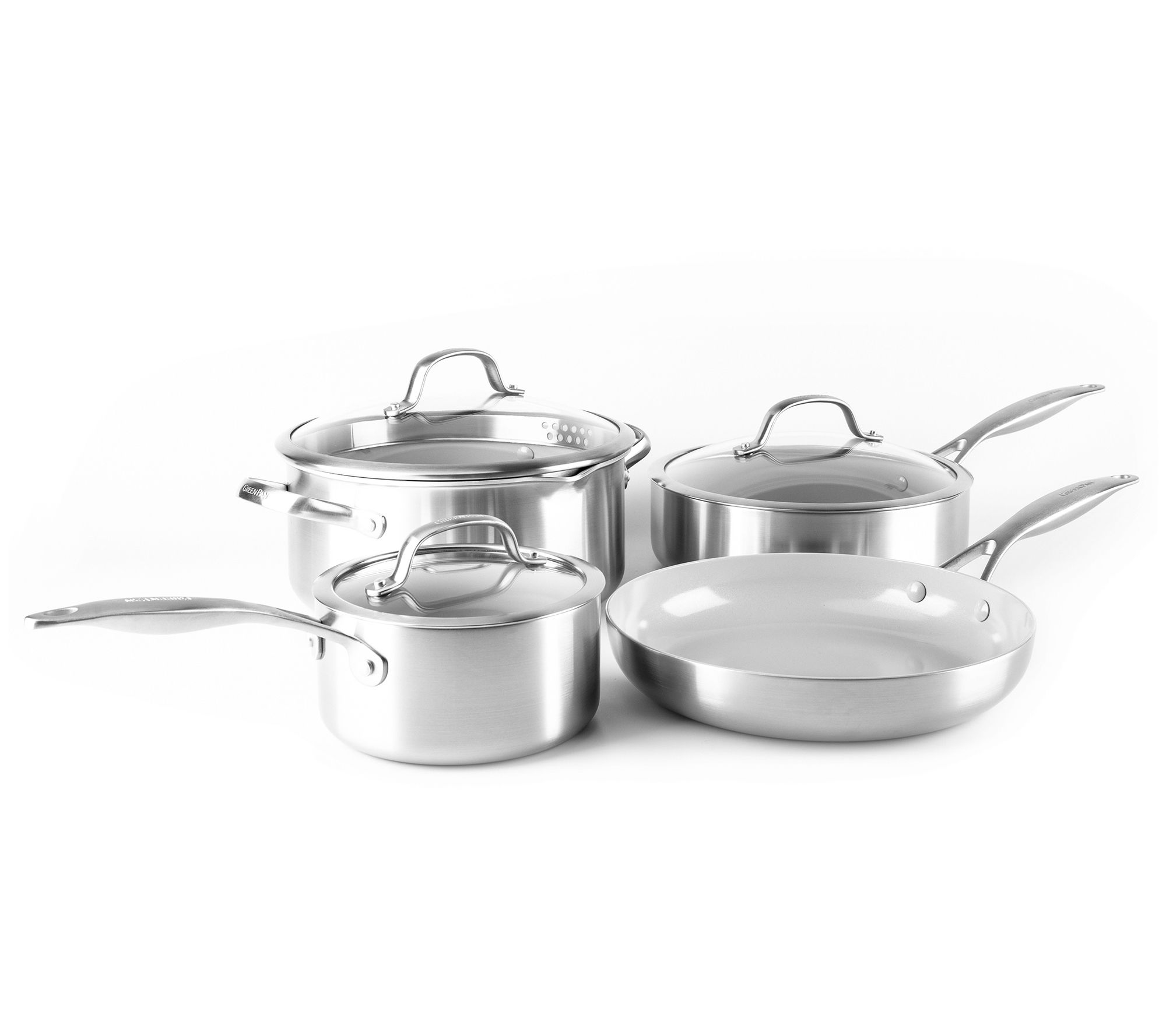 Ceramic Cookware Set, White Pots and Pans Set Nonstick,7 PCS