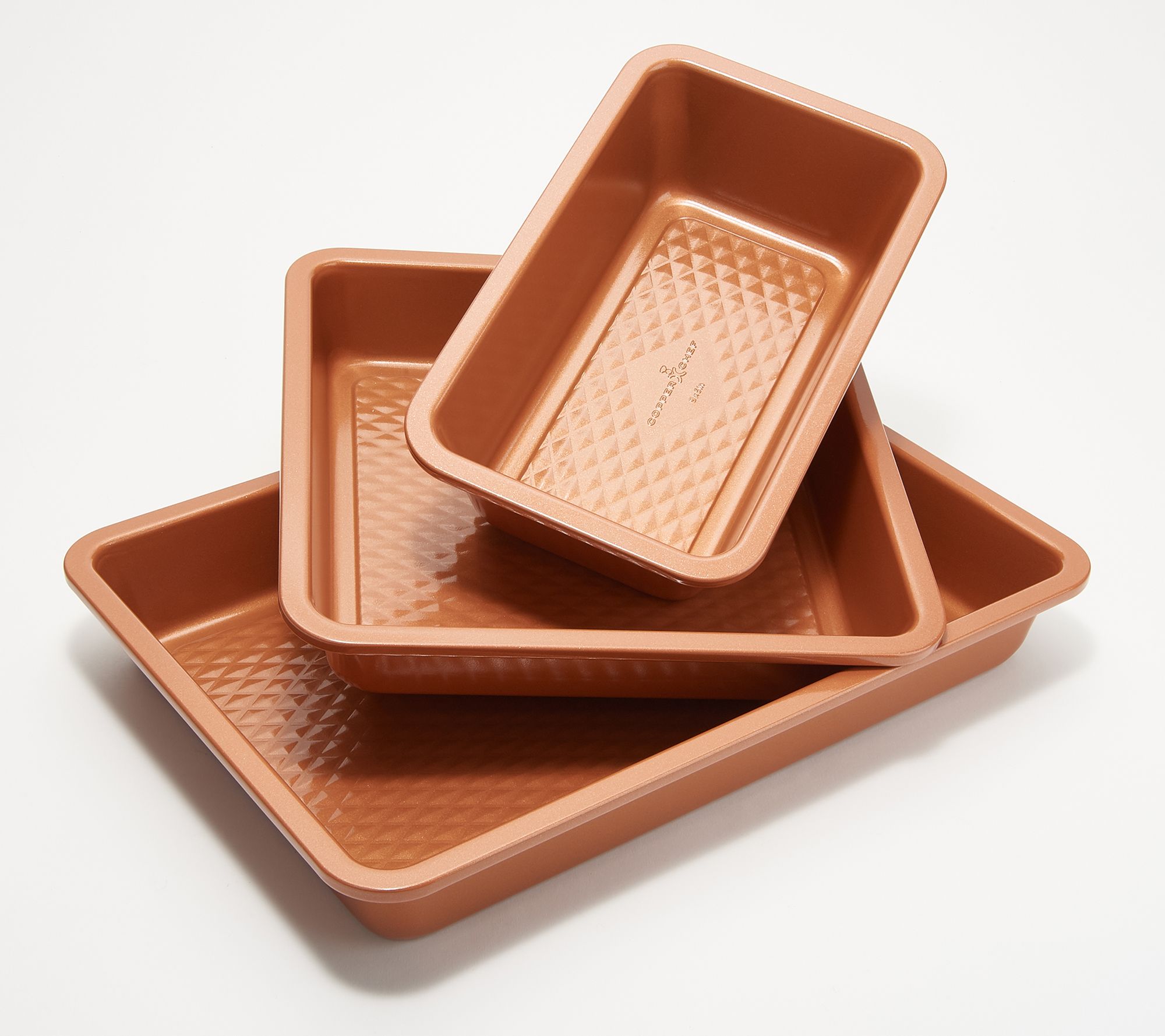 Copper Chef Diamond Bakeware 2-Pack Baking Tray Cookie Sheet Set