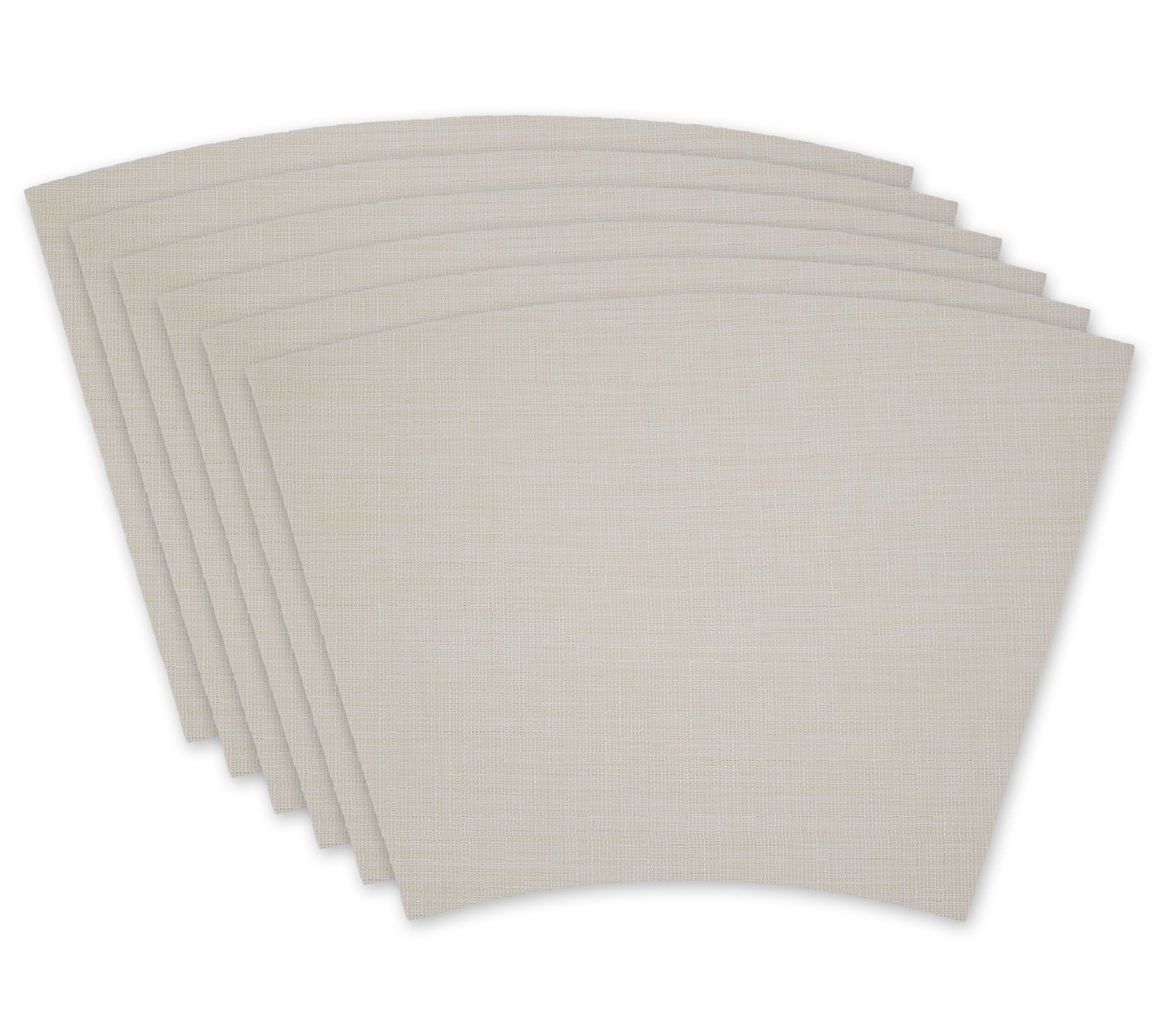 Design Imports Set of 6 Tweed Placemats for Roud Tables