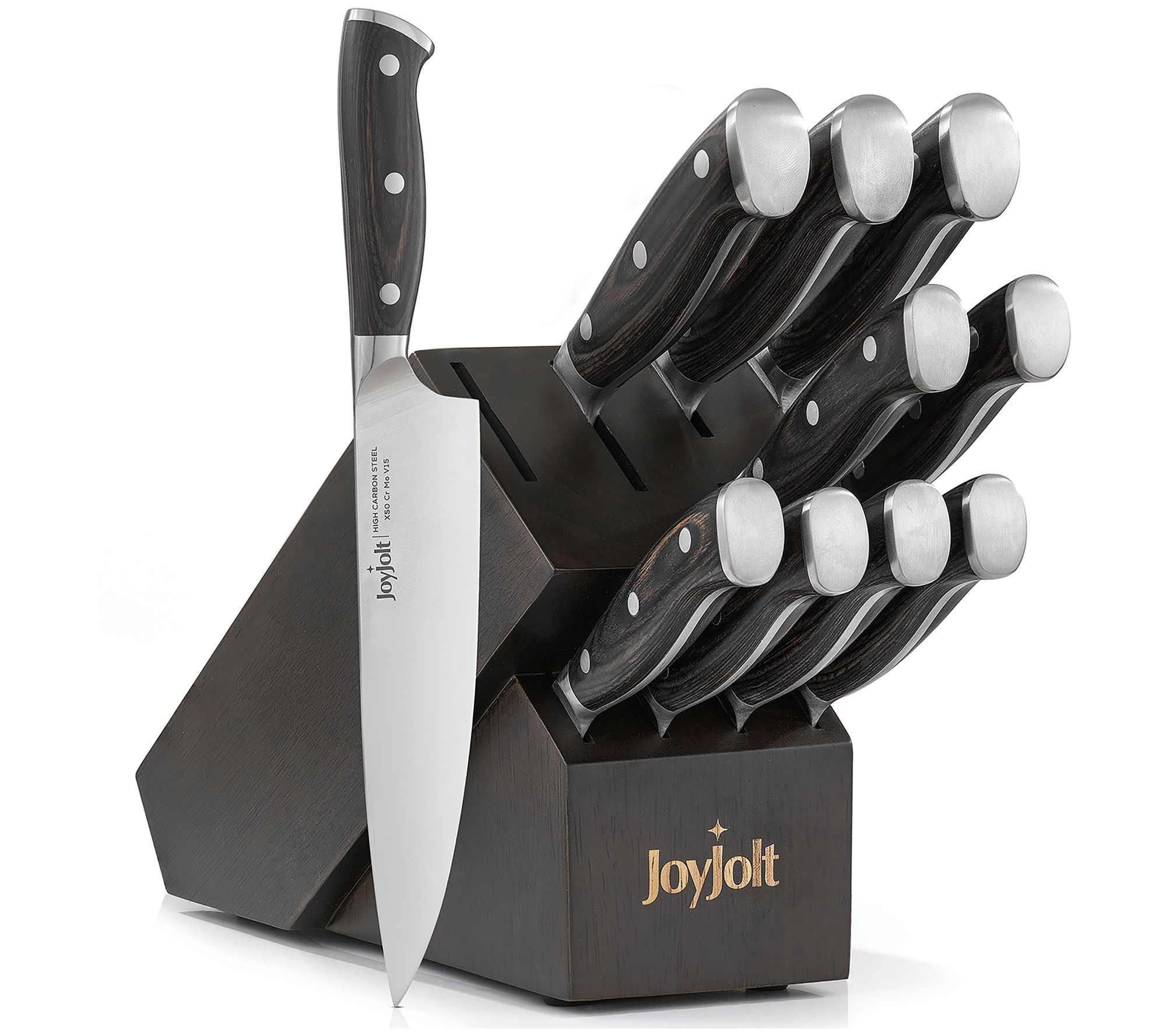 KitchenAid Stainless Steel 14-Pc. Knife Block Set | Brown | One Size | Cutlery Knife Block Sets | Dishwasher Safe
