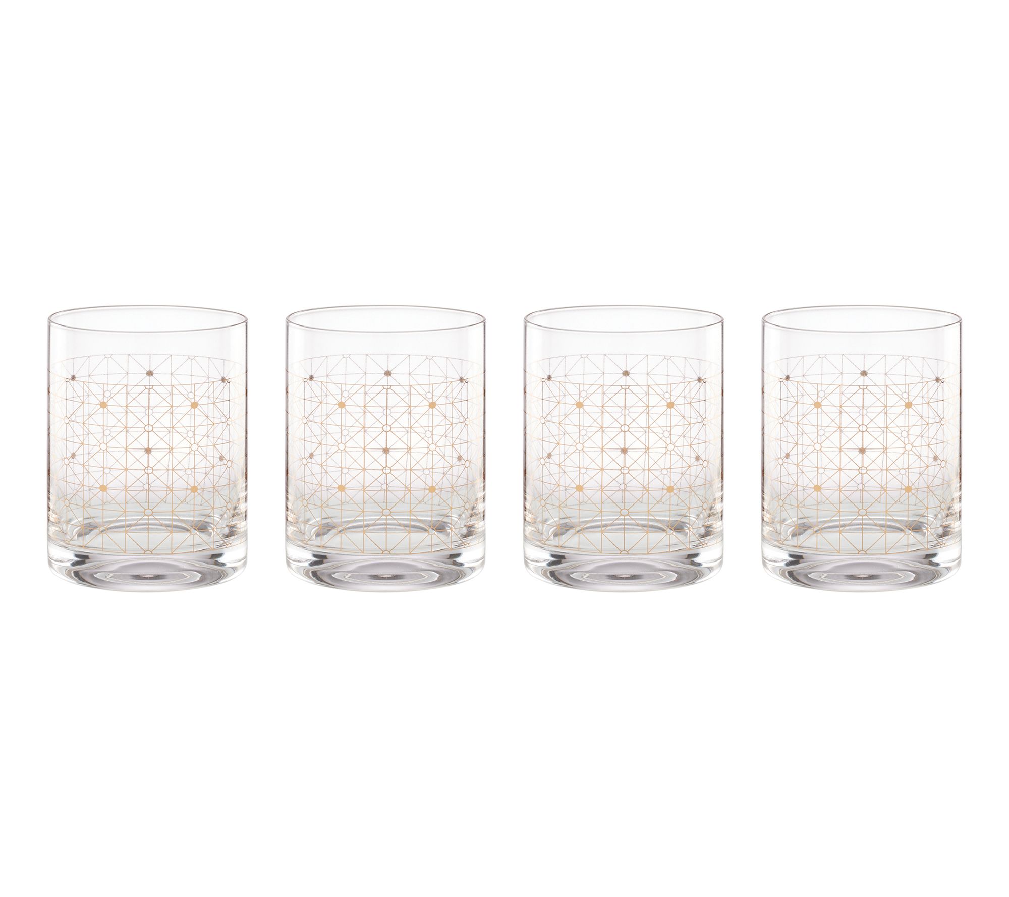 Lenox Tuscany Classics Gold Dust Double OF Glas ses Set of 4