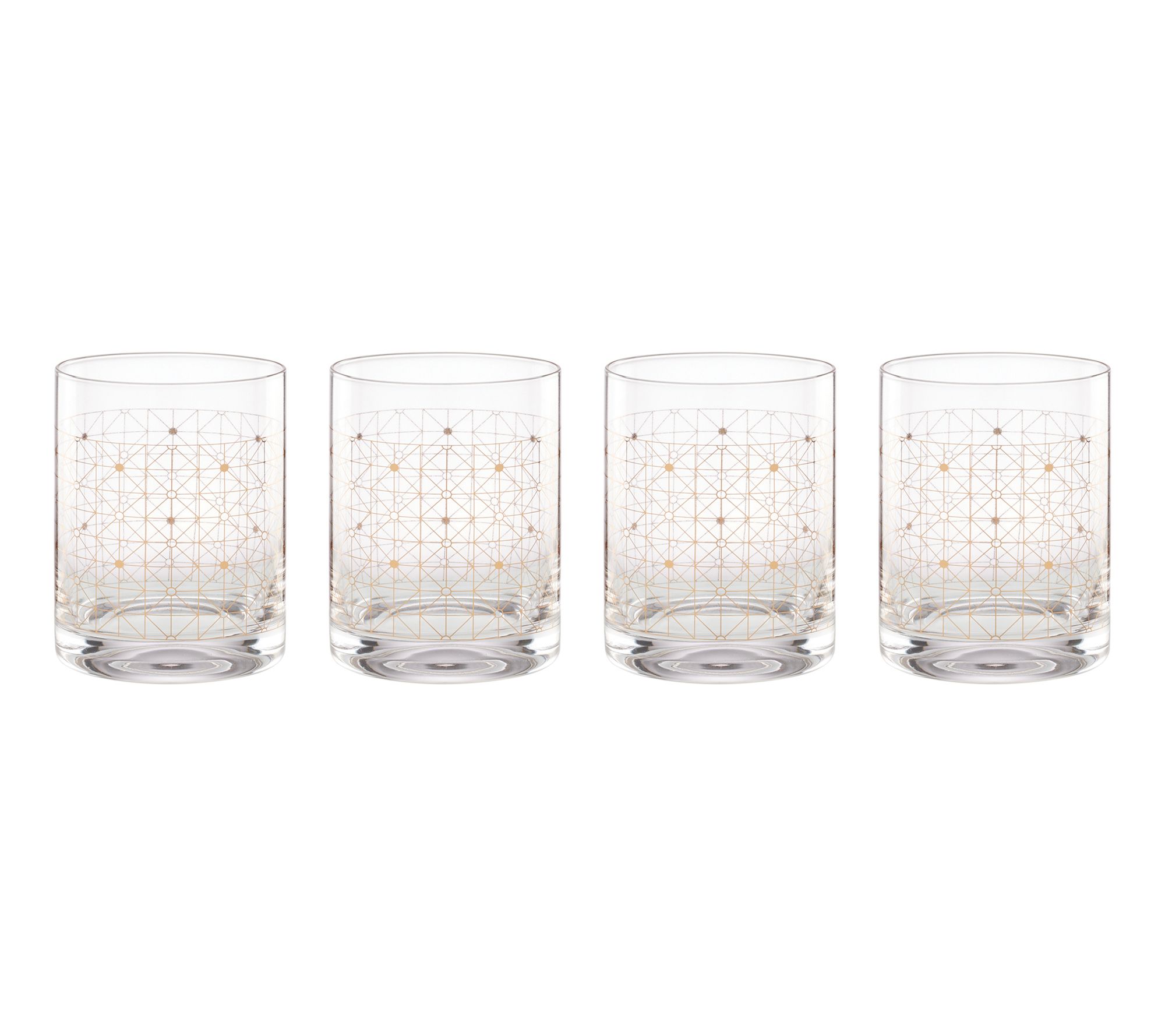 Lenox Tuscany Classics Gold Dust Double OF Glasses Set of 4