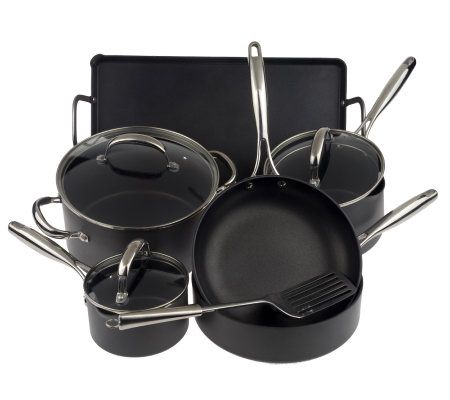 Technique Hard Anodized Dishwasher Safe 10 Pc Cookware Set