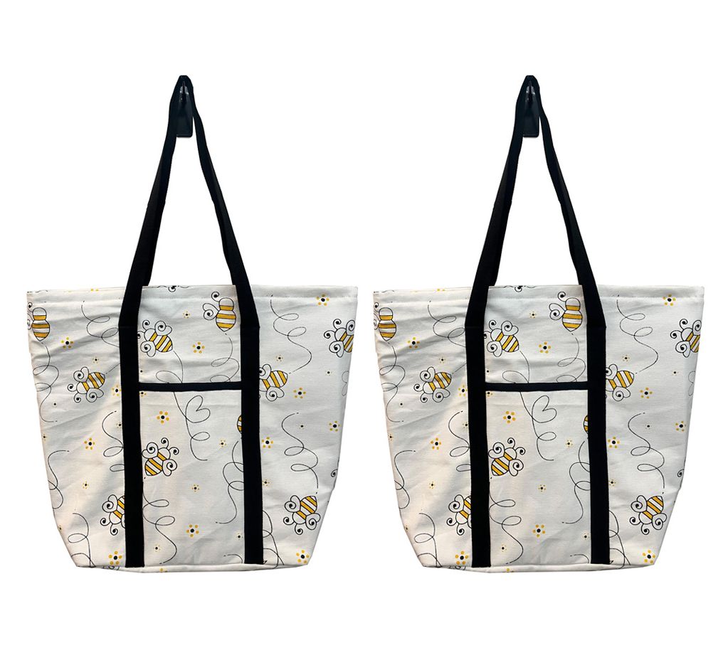 Temp-tations Seasonal Set of (2) Printed Tote Bags