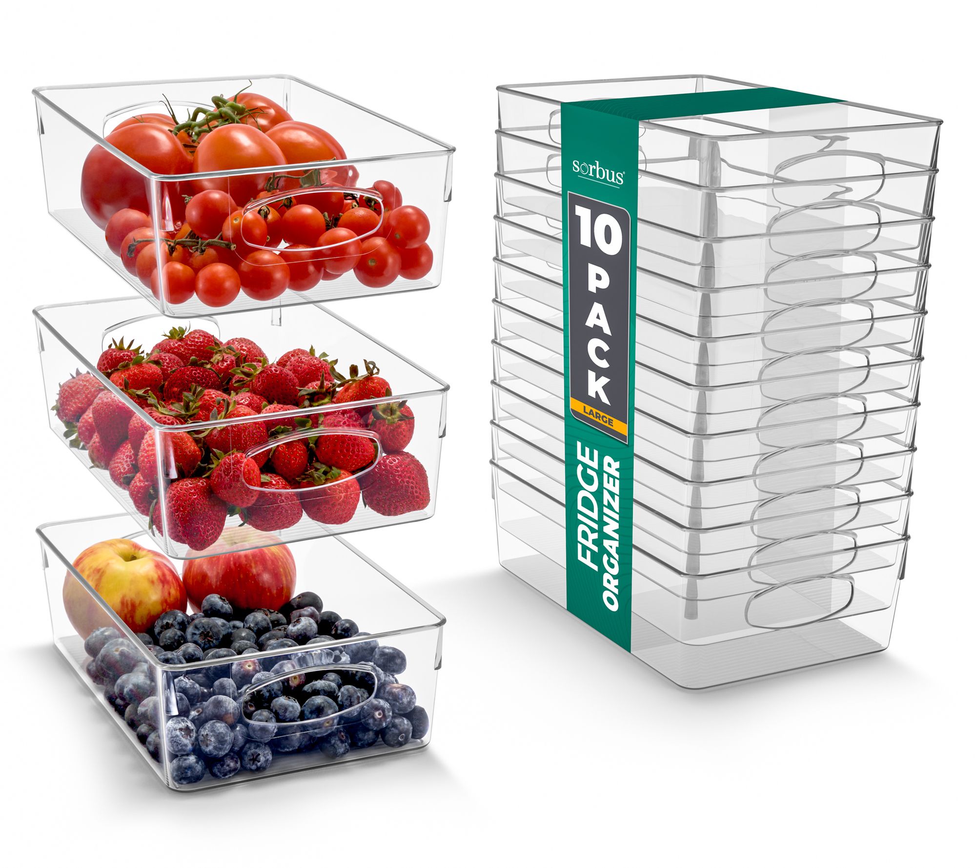Sorbus10-Pack Large Clear Plastic Storage Bins