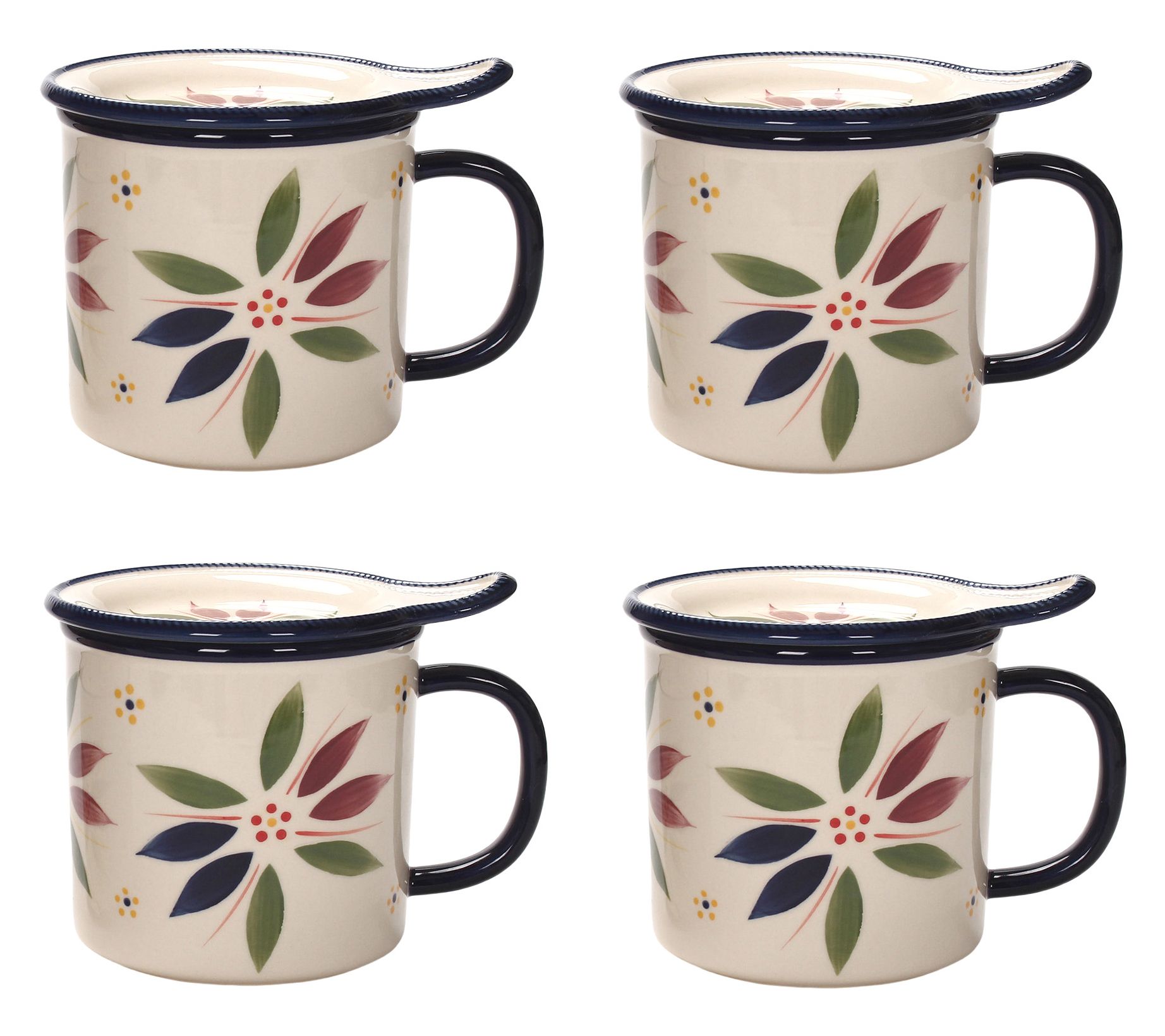 "As Is" Temp-tations Old World Set of (4) 24-oz Mega Mugs