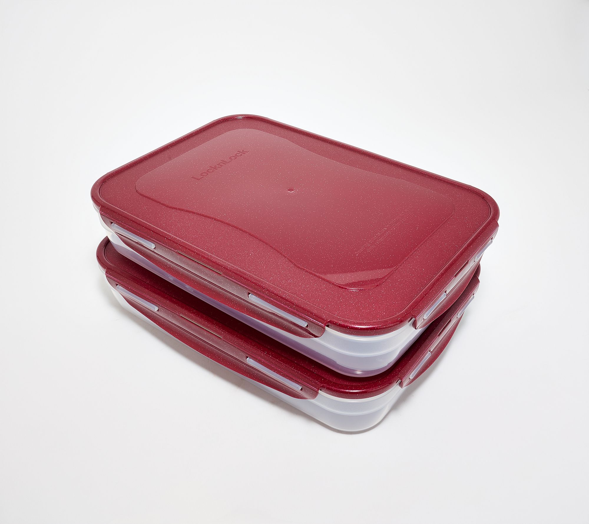 LocknLock Set of (2) 14-Cup Rectangle Containers