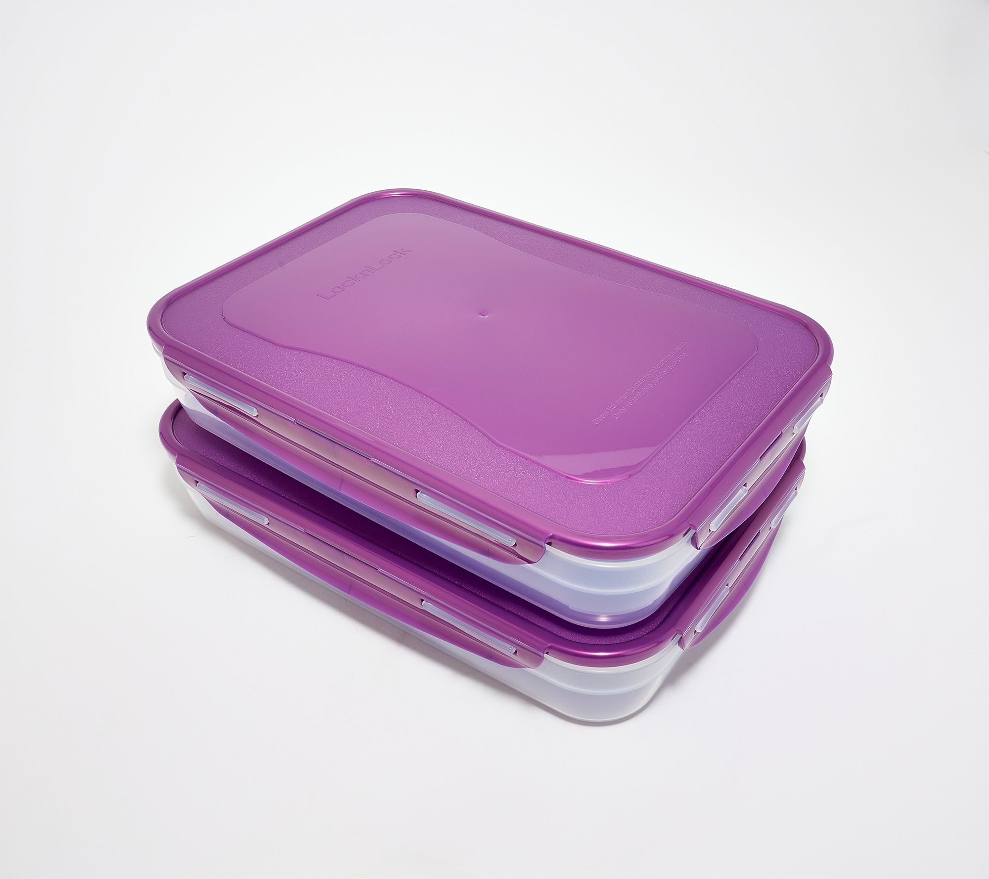 LocknLock Set of (2) 14-Cup Rectangle Containers