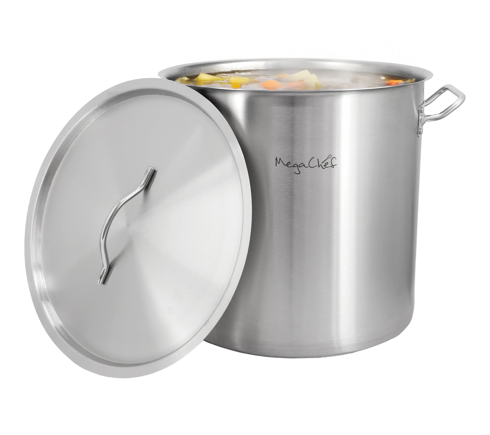 MegaChef Profes sional Kitchen 38.5Qt Stainles s Steel Stock P