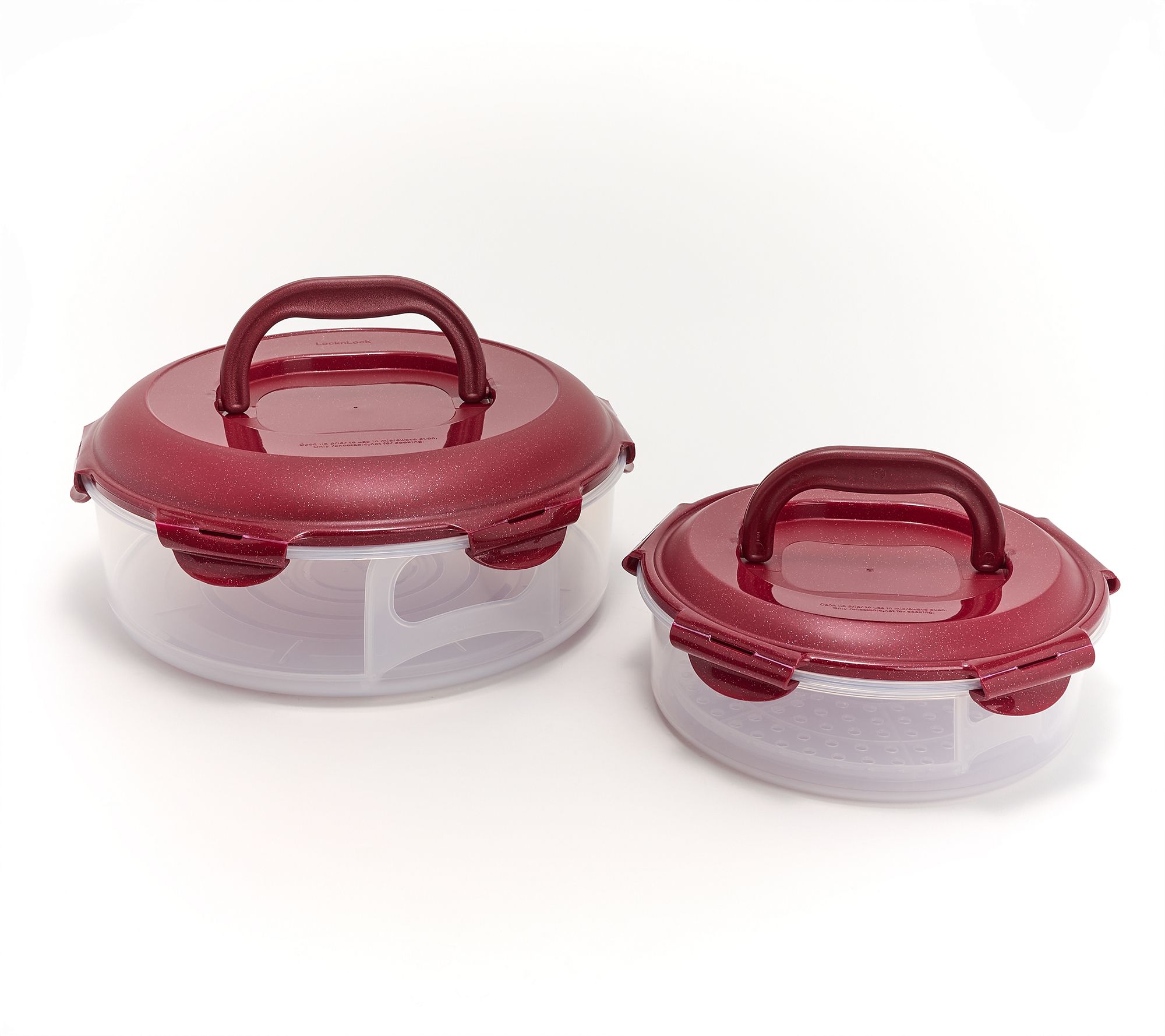 LocknLock 2-Pc Small & Large Nestable Pie Carriers