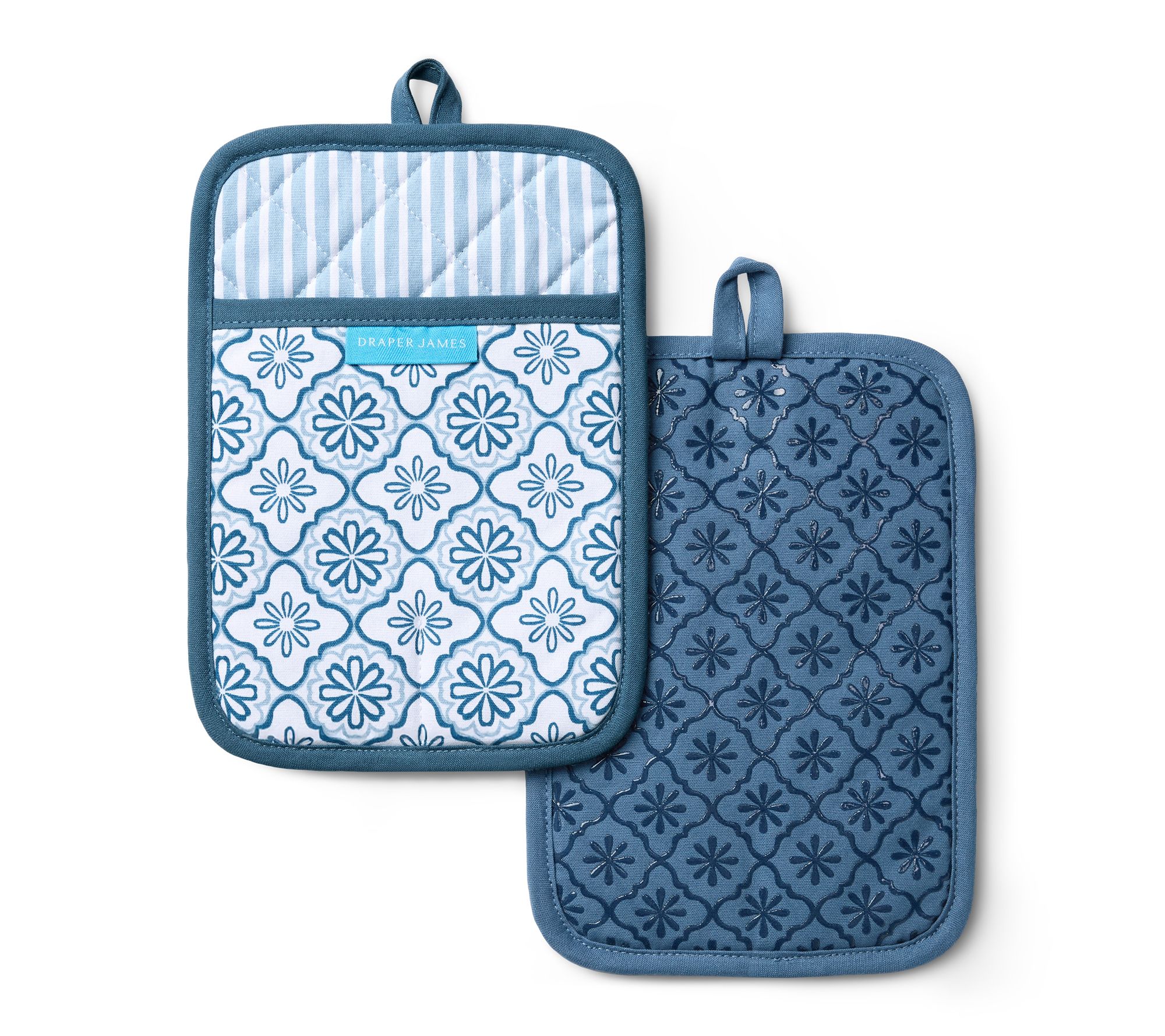 Draper James Ge ometric Floral Potholder 2-Pac k Set