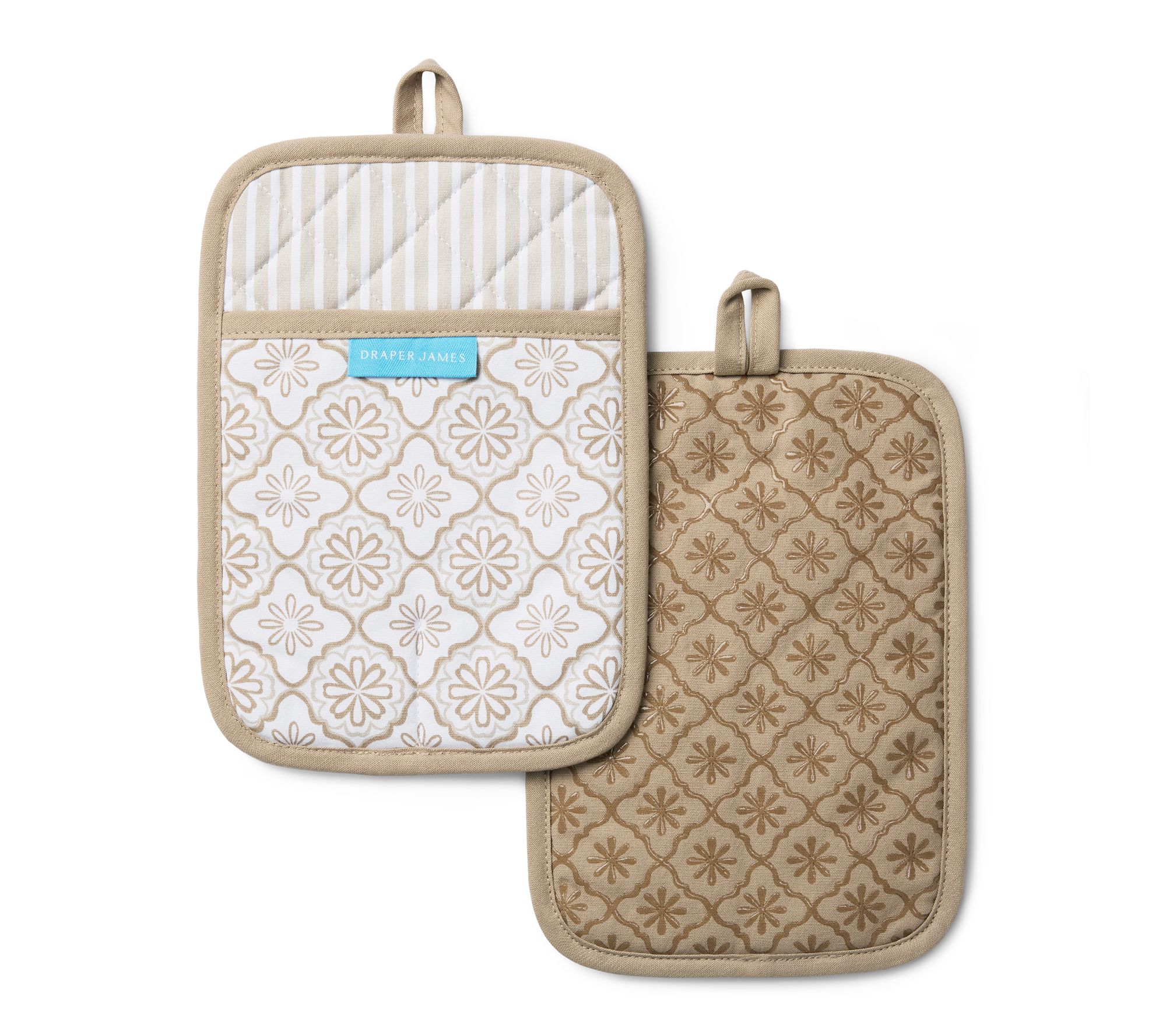 Draper James Ge ometric Floral Potholder 2-Pac k Set