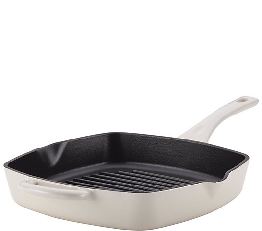 Ayesha Curry 10" Cast Iron Square Grill Pan - French Vanilla