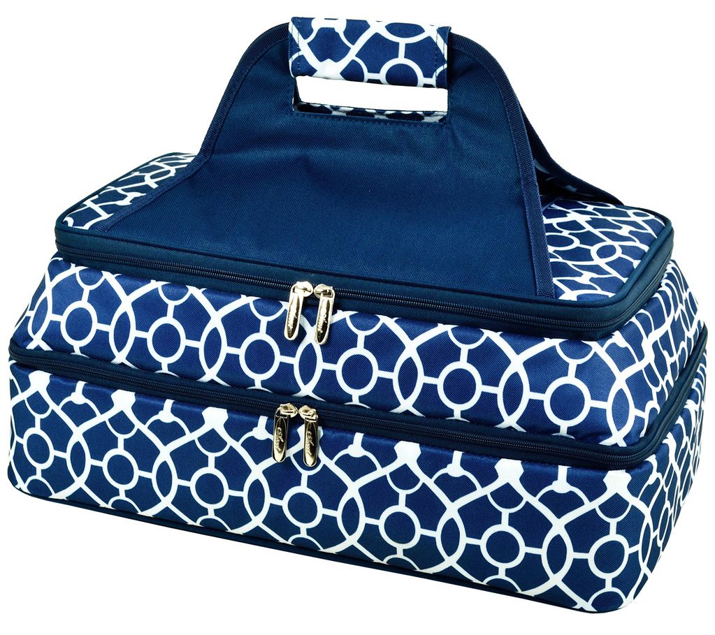 Picnic at Ascot Two Layer Thermal Food Carrier- Trellis