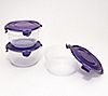 LocknLock Set of 3 Mini Tote Bags with (3) 4-Cup Bowls, 1 of 2
