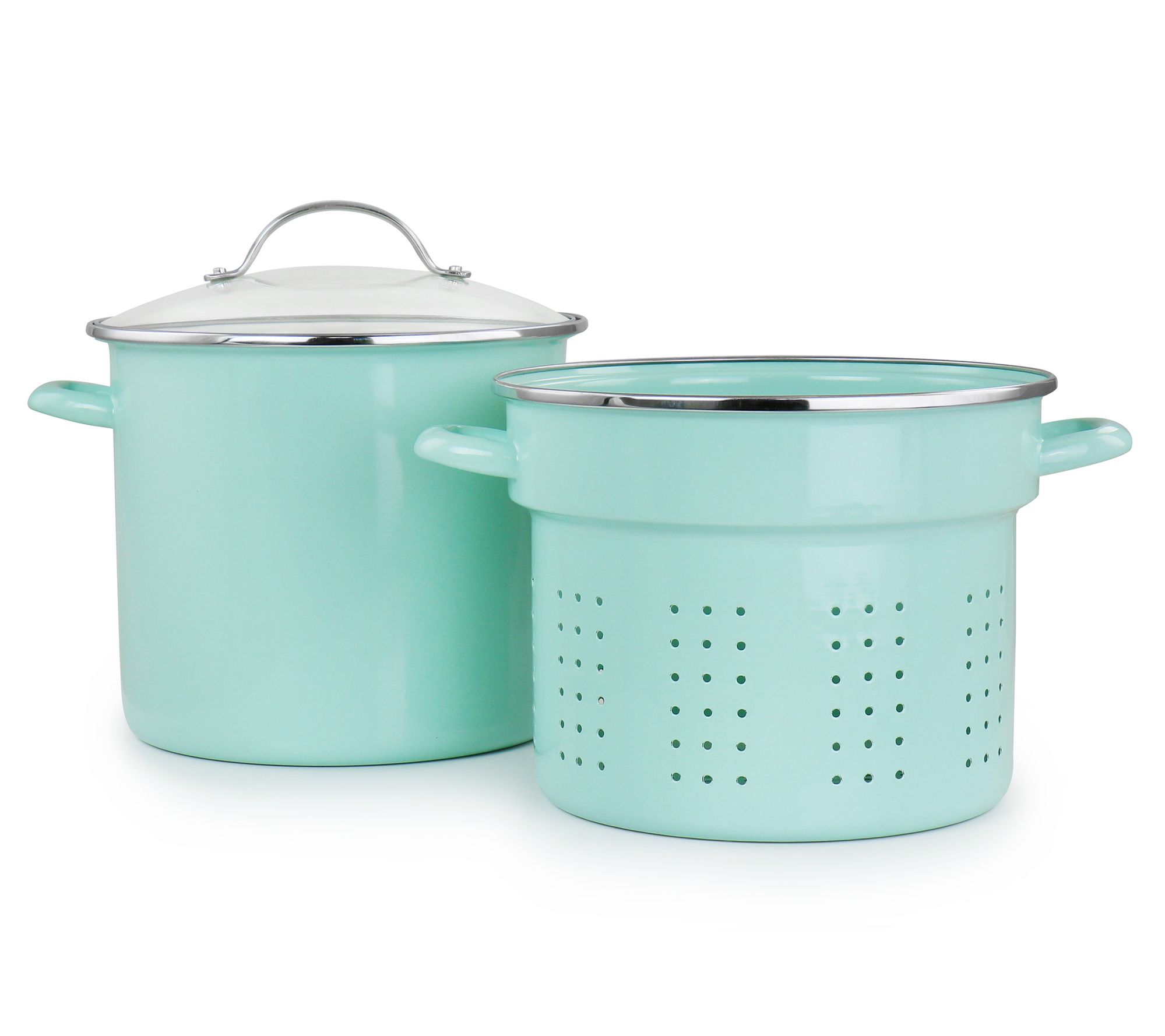 Martha Stewart 8 Quart Dual Stock Pot and Steamer Set