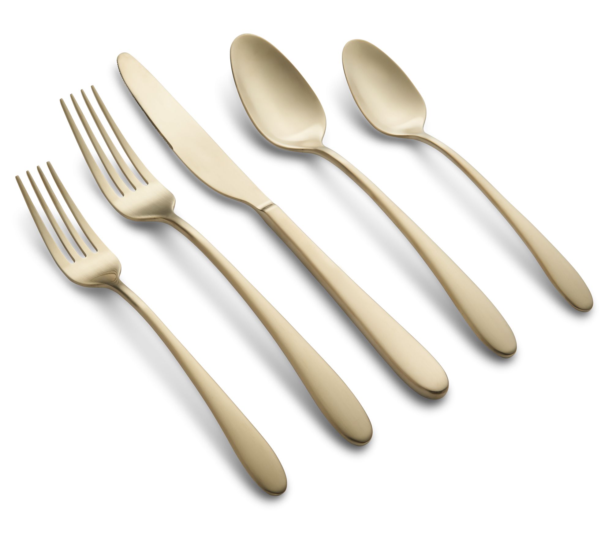 Vera Gold Dipped Flatware - White