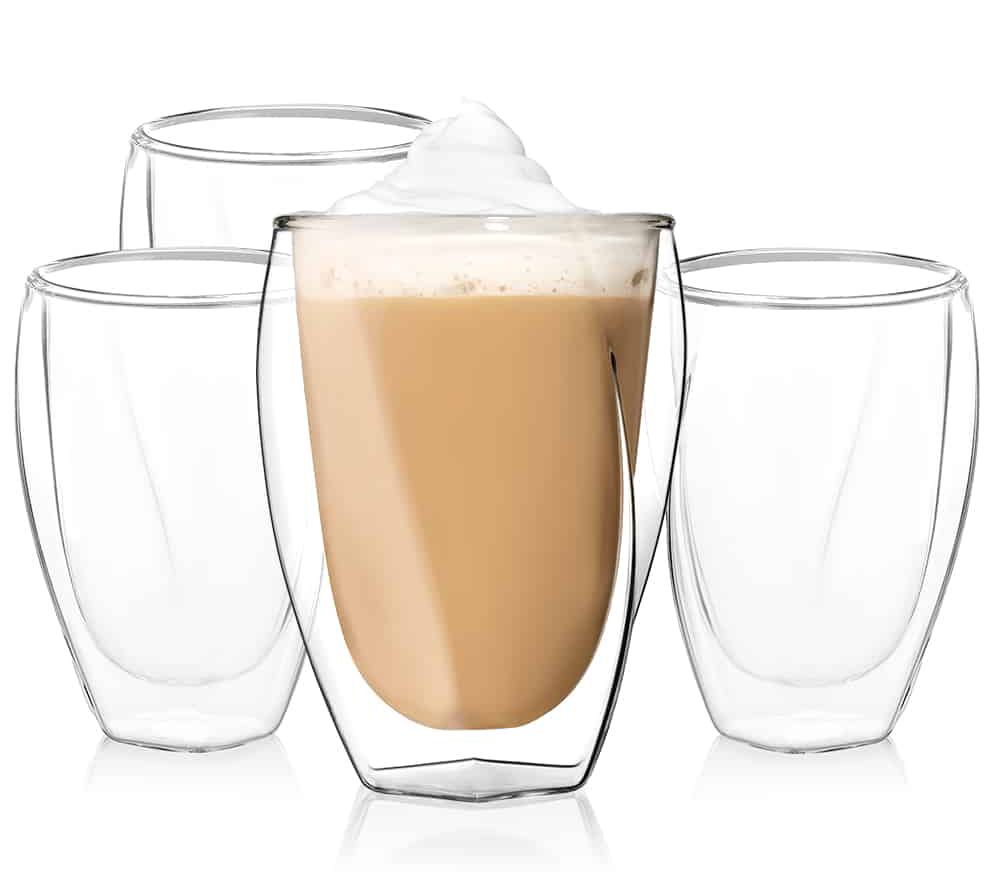 JoyJolt Diner Double Wall Insulated Glasses - 13.5 oz - Set of 2