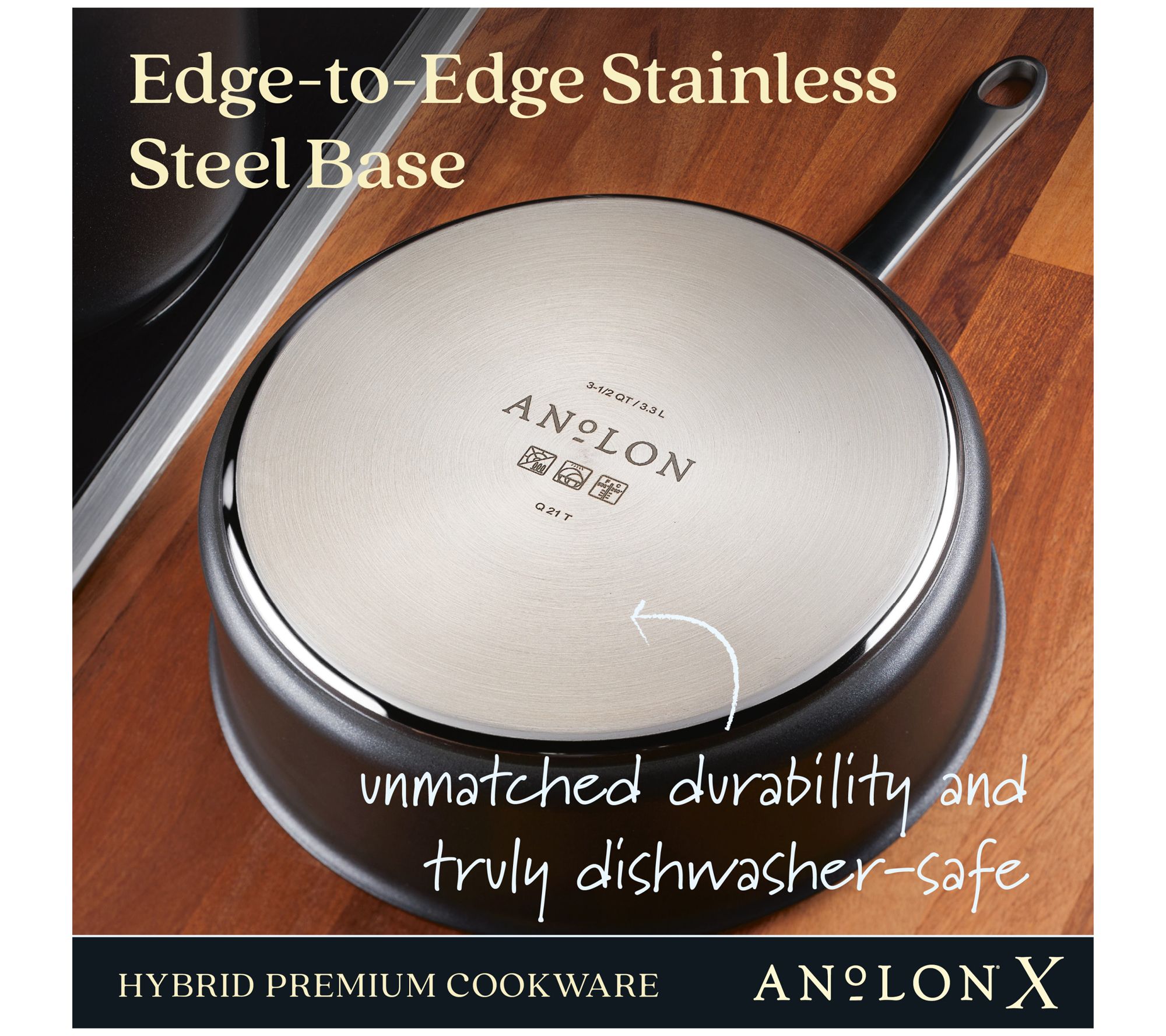 AnolonX Hybrid Nonstick Cookware Set, 8 Piece