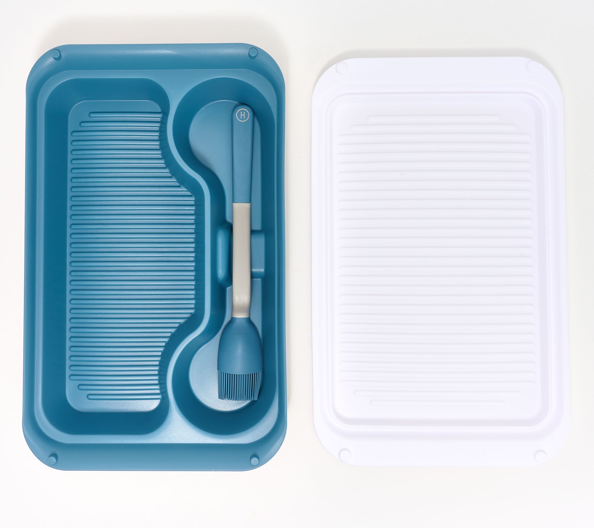 Henning Lee BBQ Prep Tray with Lid & Marinating Brush