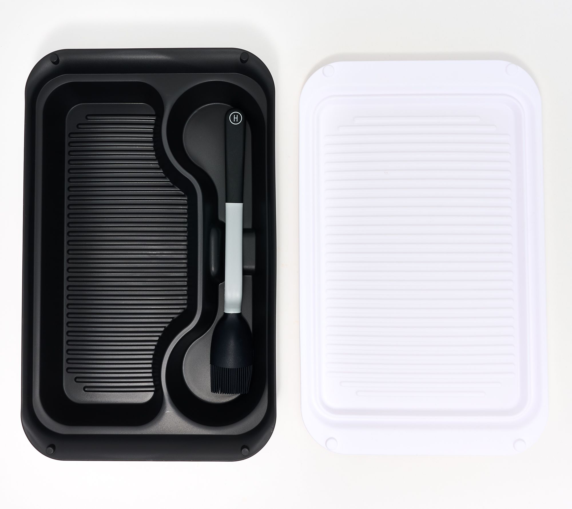 Henning Lee BBQ Prep Tray with Lid & Marinating Brush