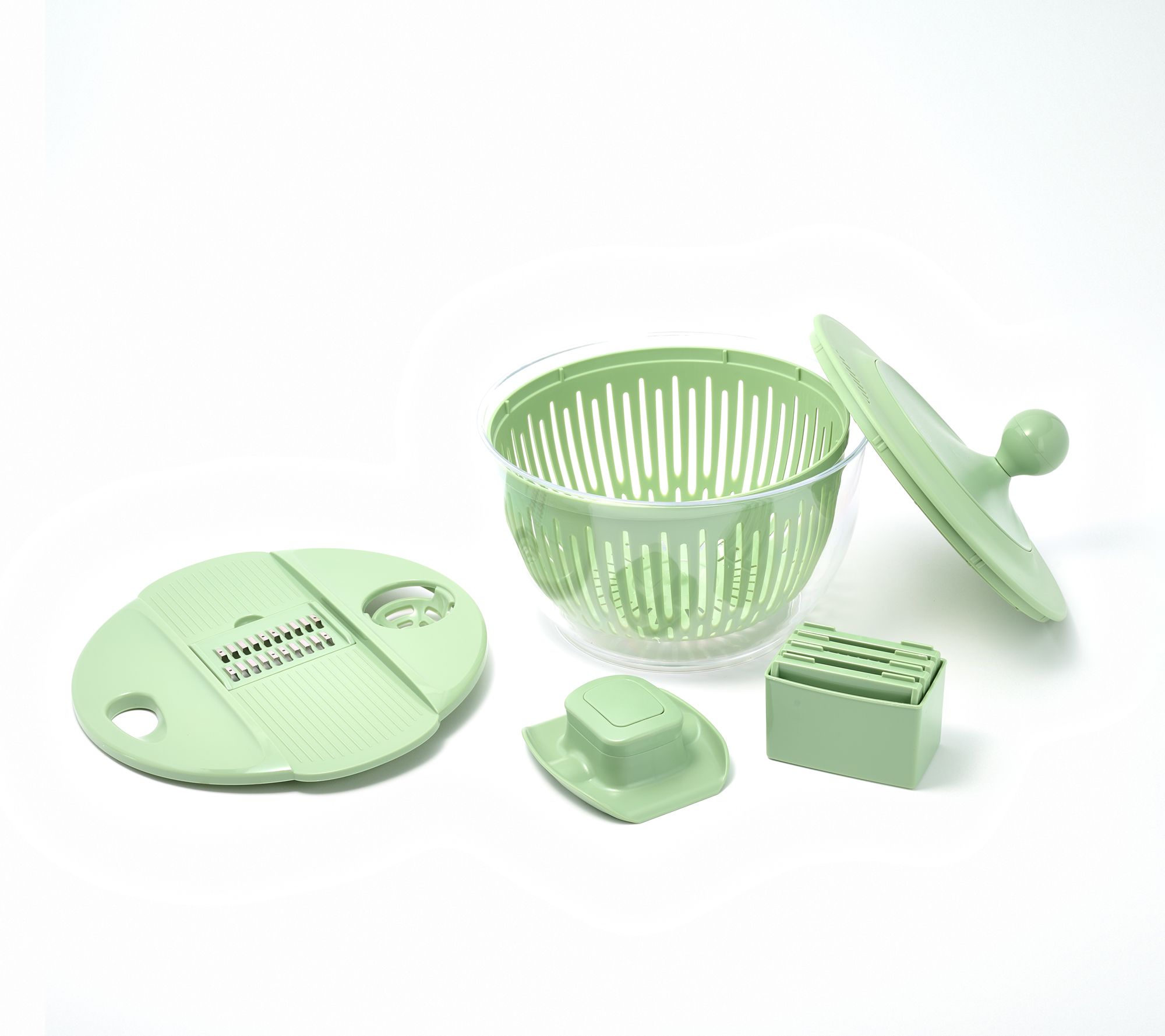 Henning Lee 10pc Multi Function Salad Spinner & Prep Bowl - QVC.com