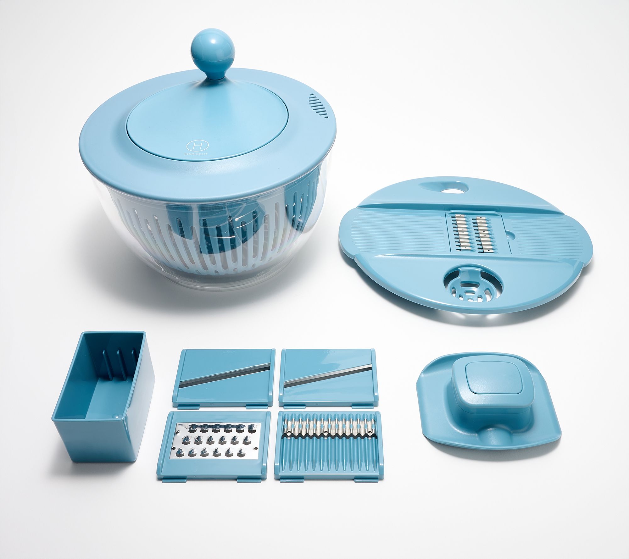 Henning Lee 10pc Multi Function Salad Spinner & Prep Bowl