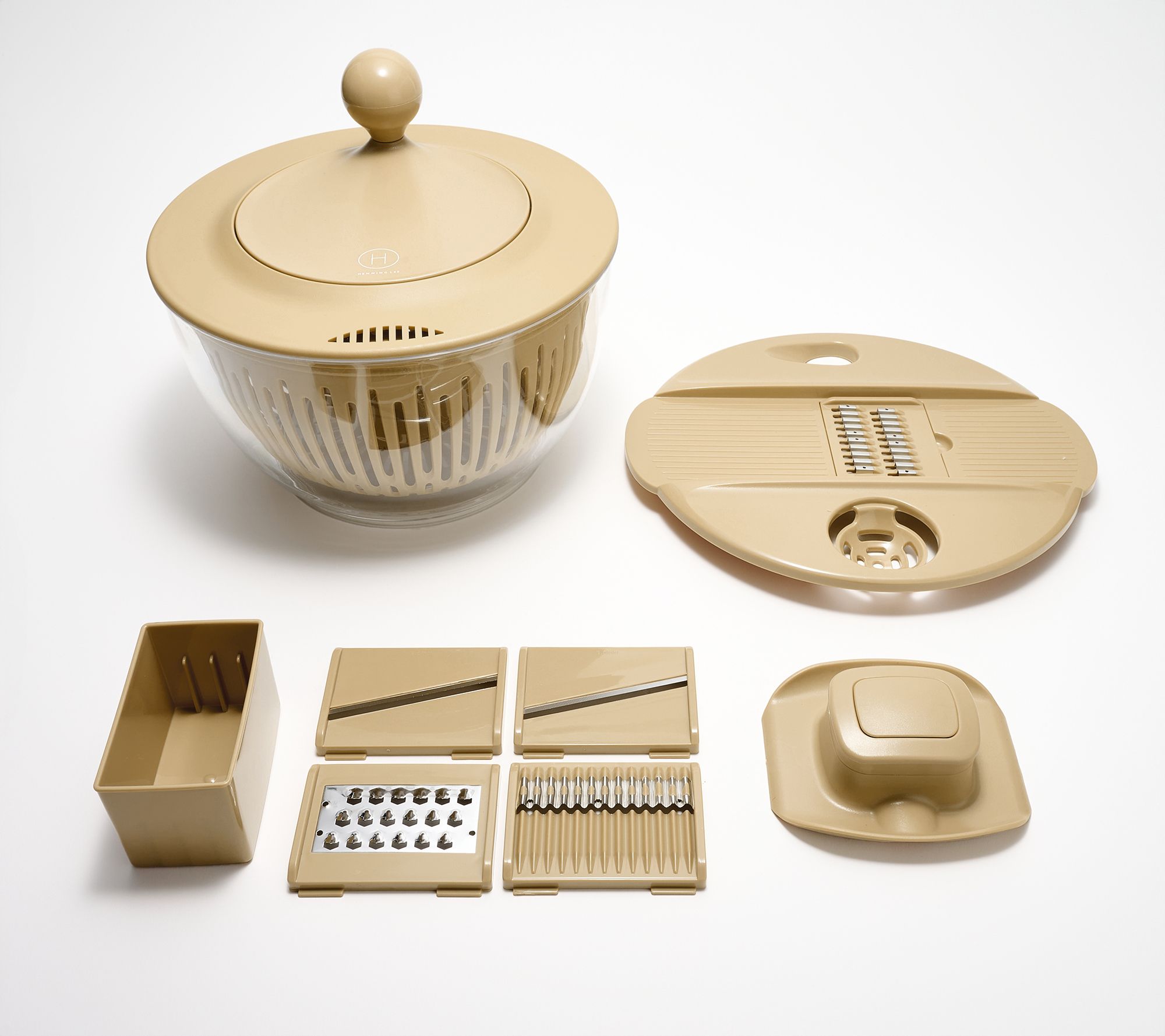 Henning Lee 10pc Multi Function Salad Spinner & Prep Bowl