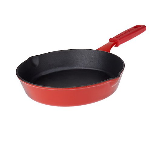 Rachael Ray Enamel Cast Iron 10 Skillet with Silicone Handle 