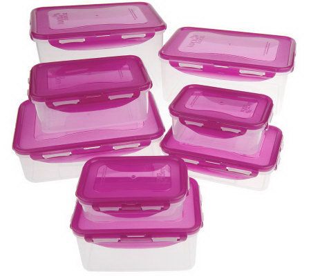 Lock & Lock 8-pc. Nestable Food Storage Container Set with Color Lids 