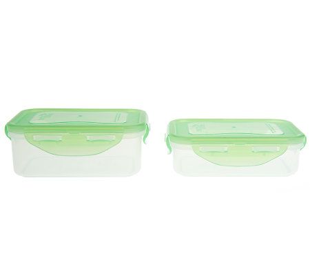 Lock & Lock 8-piece Rectangular Storage Set with Color Lids - QVC.com