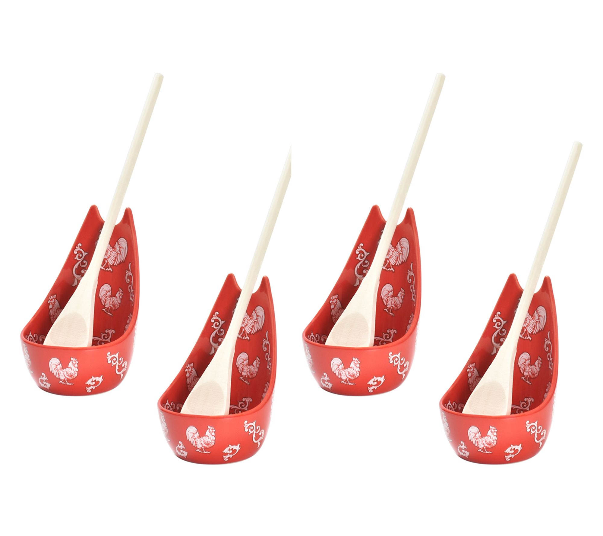Temp-tations Seasonal 4-pc Standing Spoon Restsw/ Wood Spoons