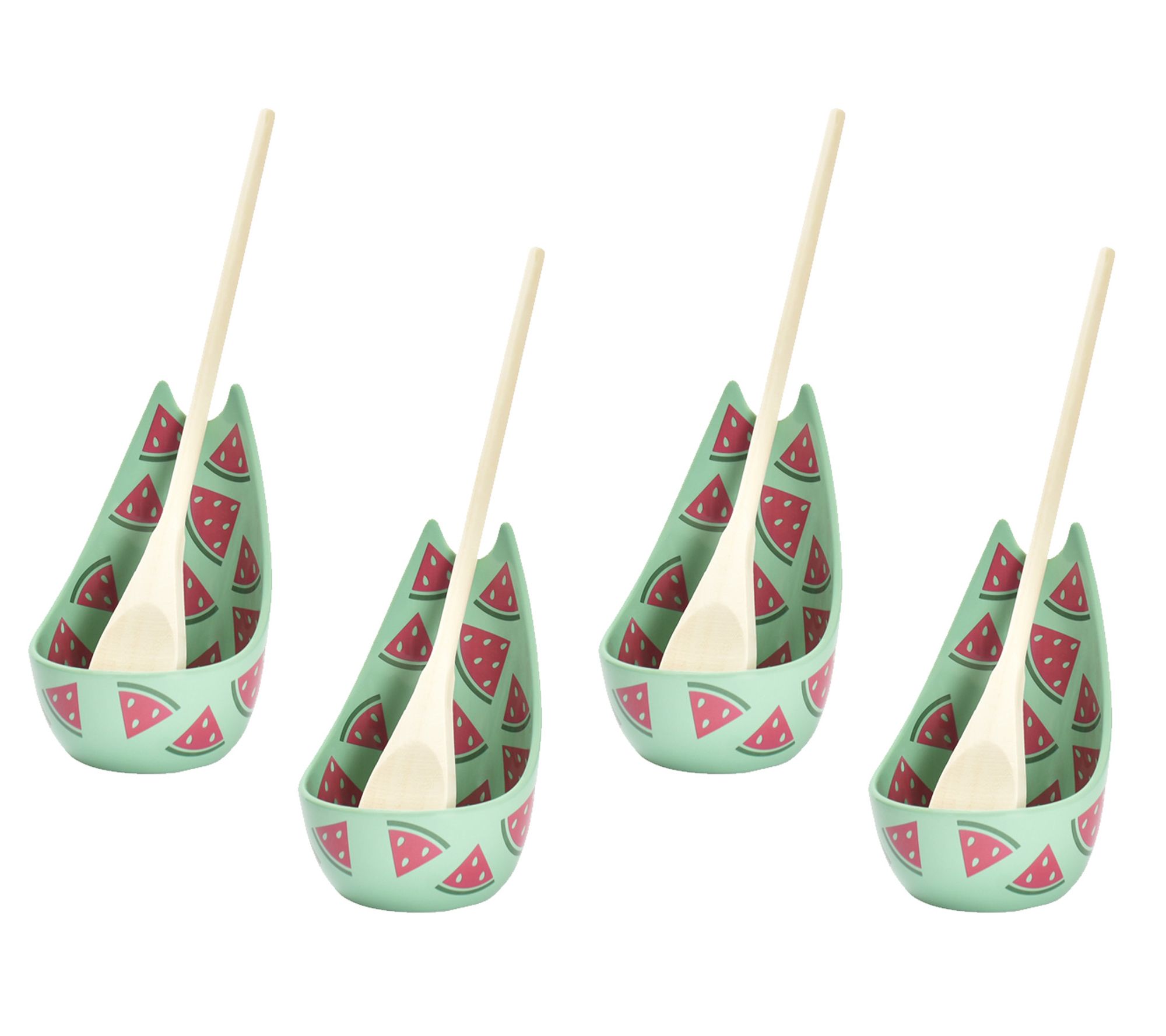 Temp-tations Seasonal 4-pc Standing Spoon Restsw/ Wood Spoons