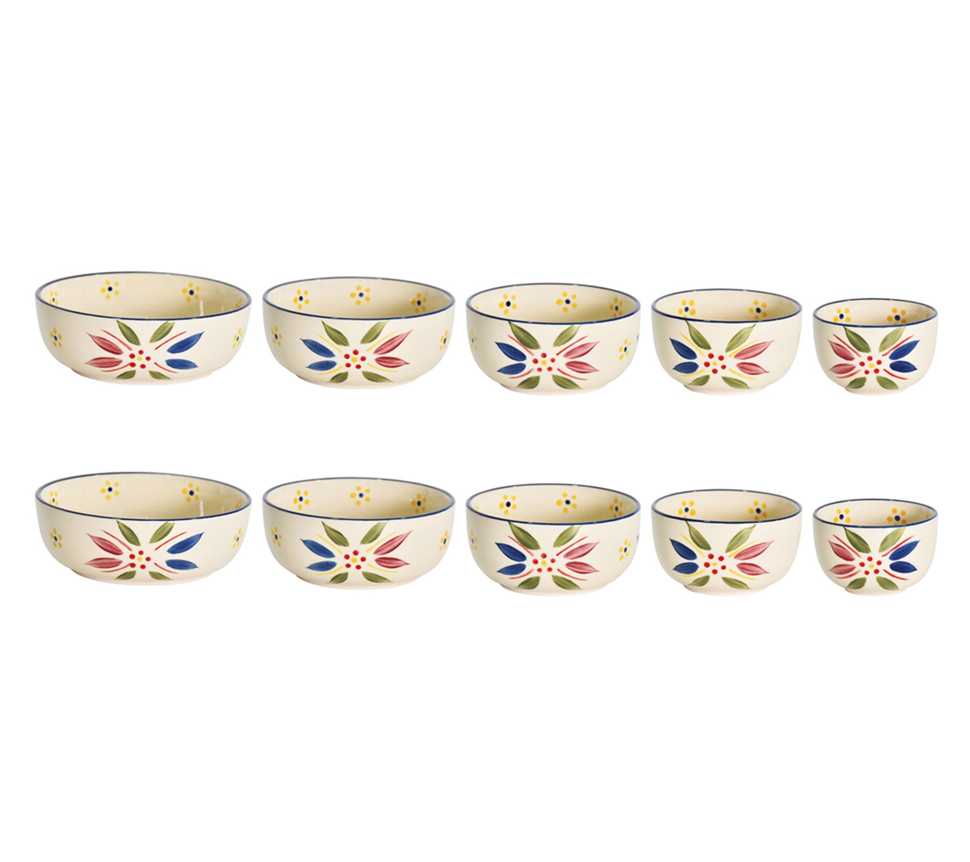 Temp-tations Set of 10 Nesting Dip Bowls