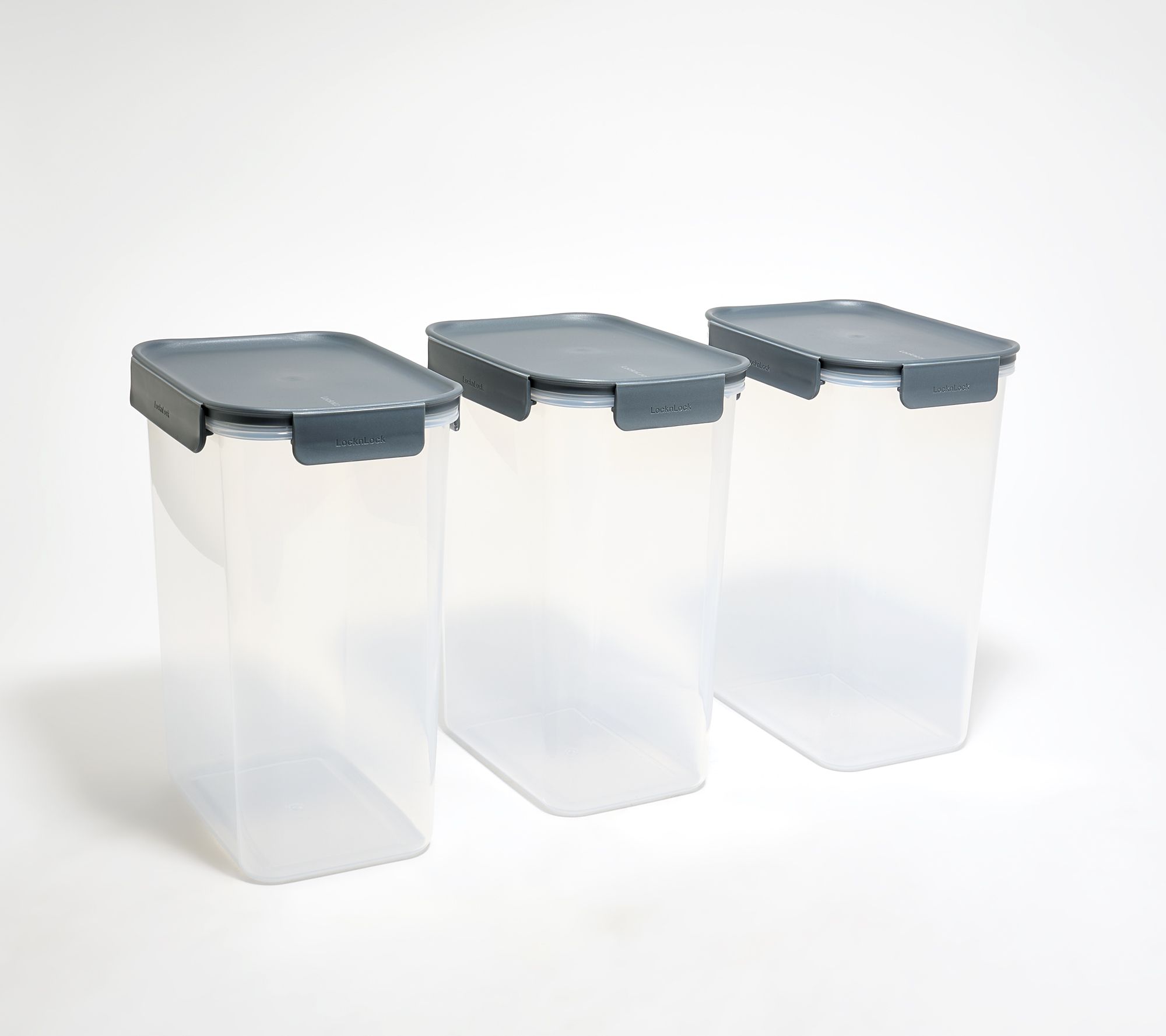 LocknLock Set of (3) 17-Cup Tall Pantry Containers