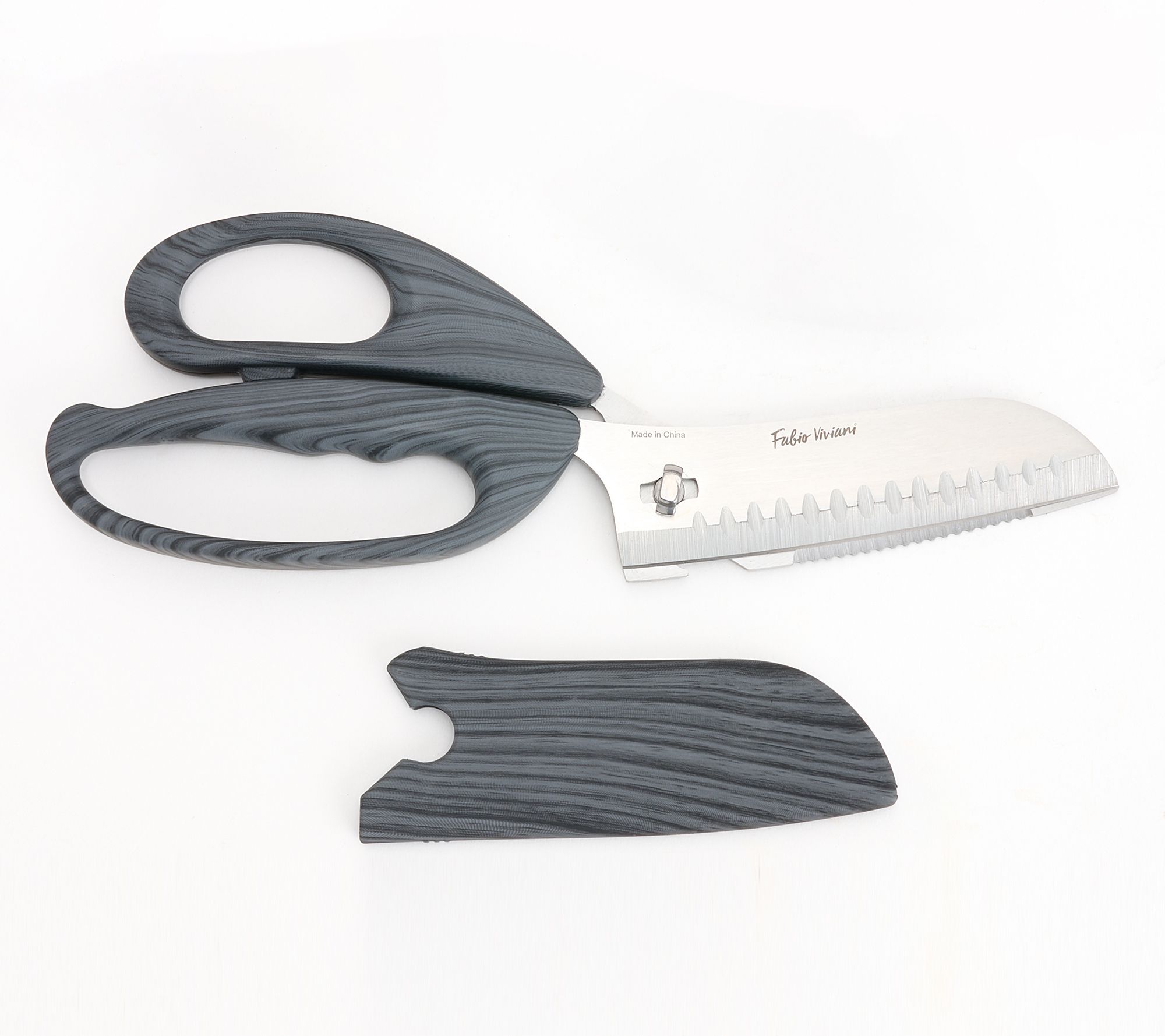 "As Is" Fabio Viviani Multi-Function Kitchen Shears w/ Sheath
