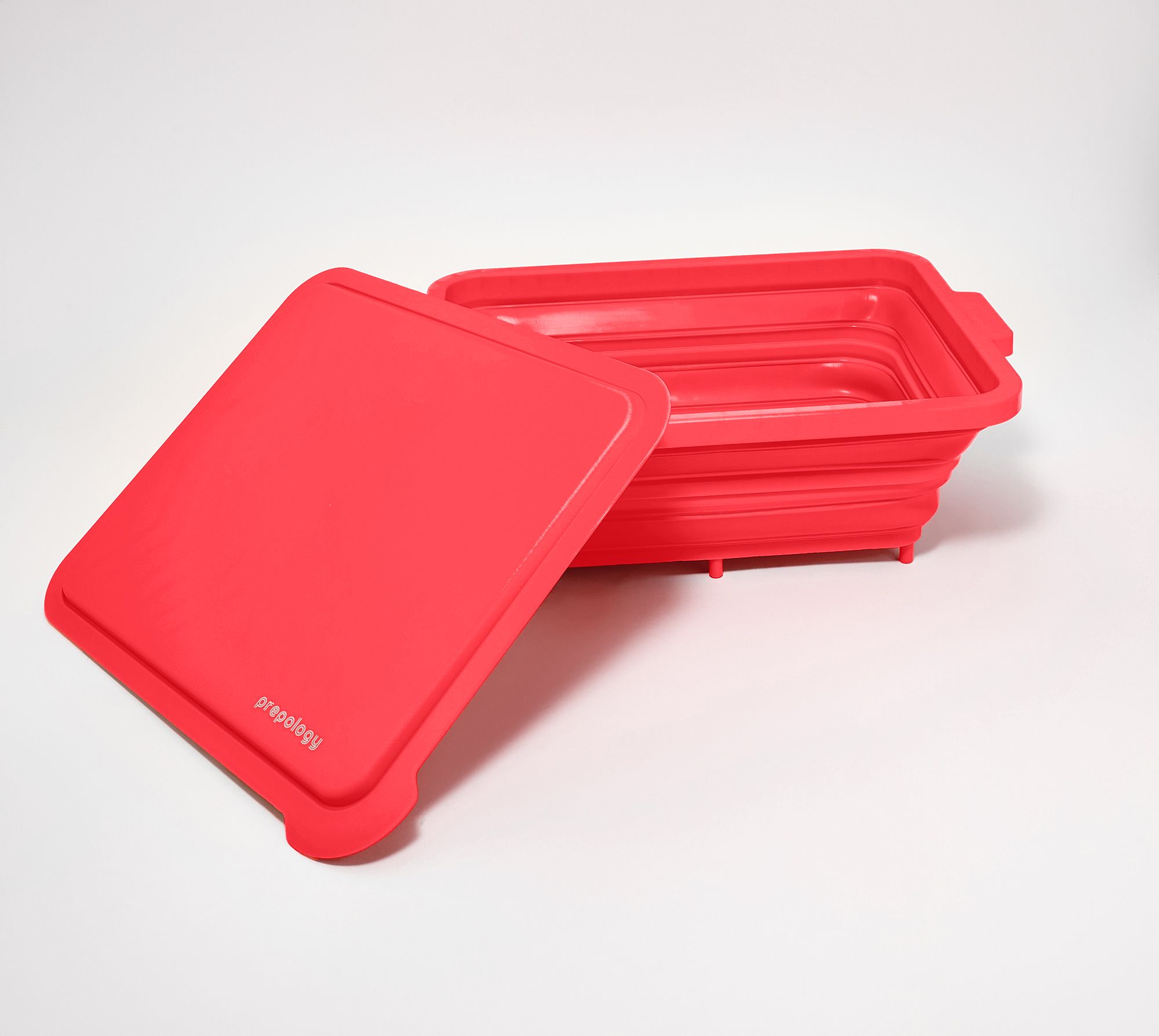 "As Is" Prepology Collapsible Food Prep Tub w/Board & Drain