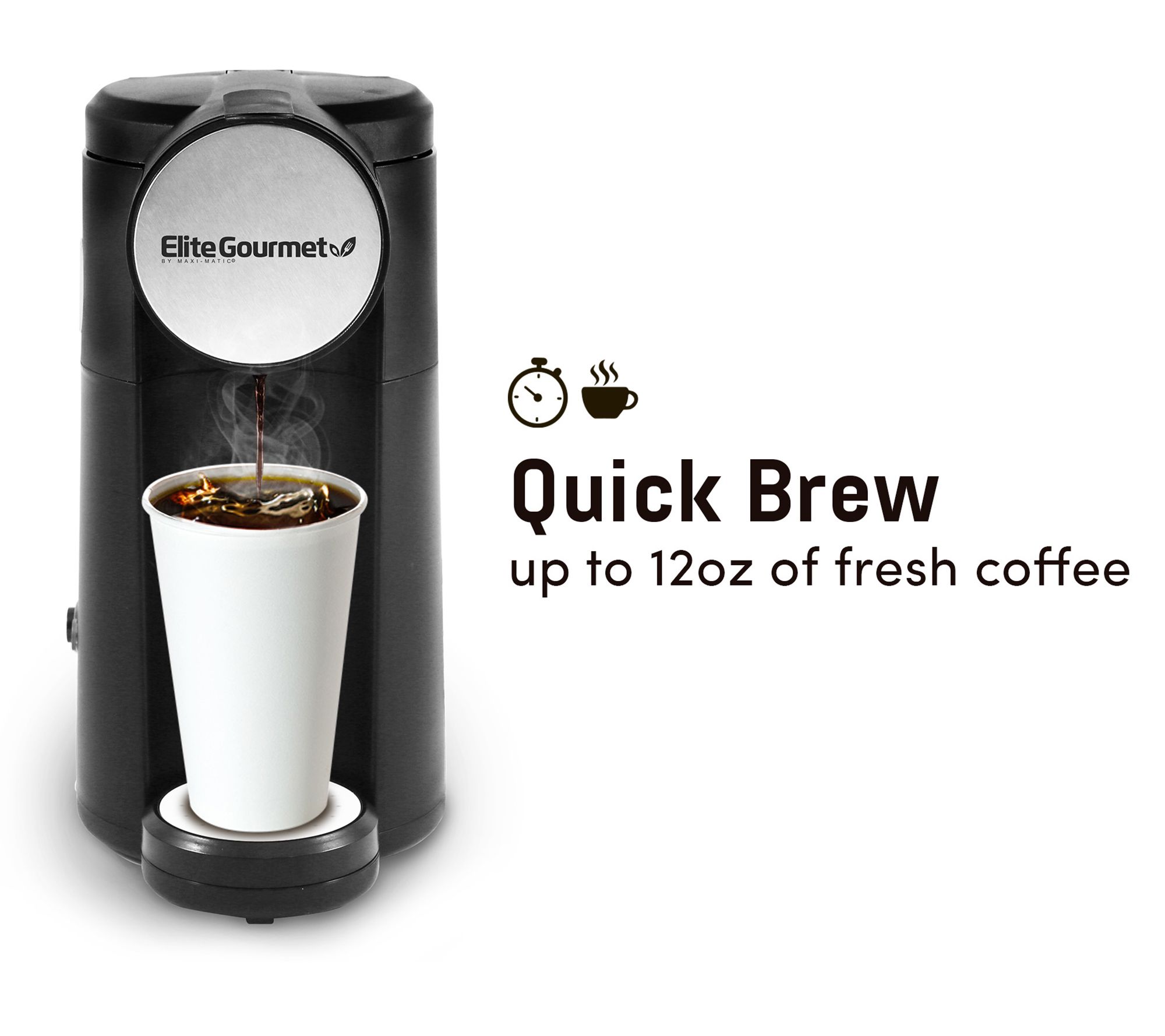 Elite Gourmet 12oz KCup Personal Coffee Maker