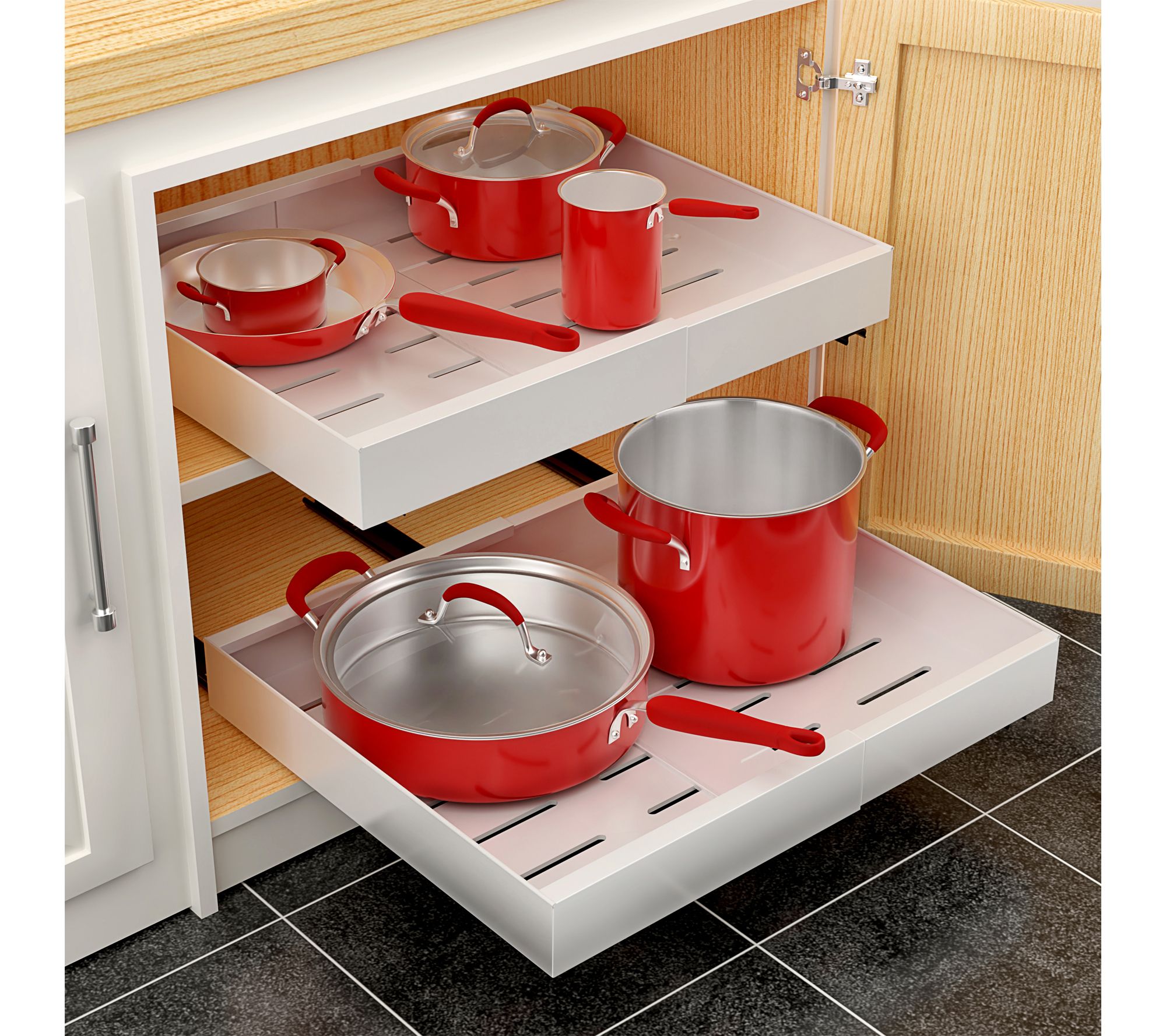 Sorbus Set of 2 Pull-Out Sliding Storage Rack for Kitchen